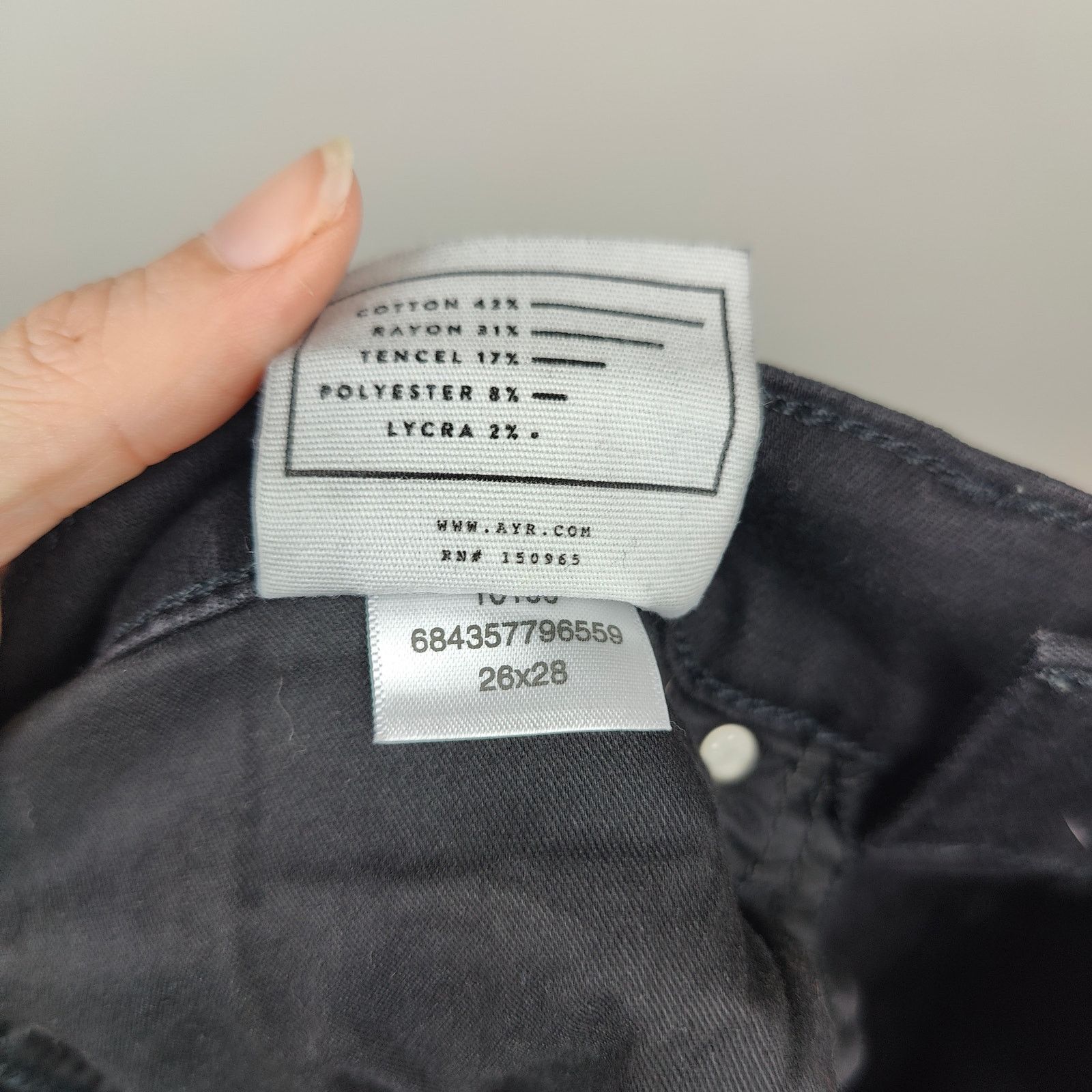 Other Ayr The Chiller Jeans Womens 26x28 Black Wash Skinny Size 26" / US 2 / IT 38 - 9 Thumbnail