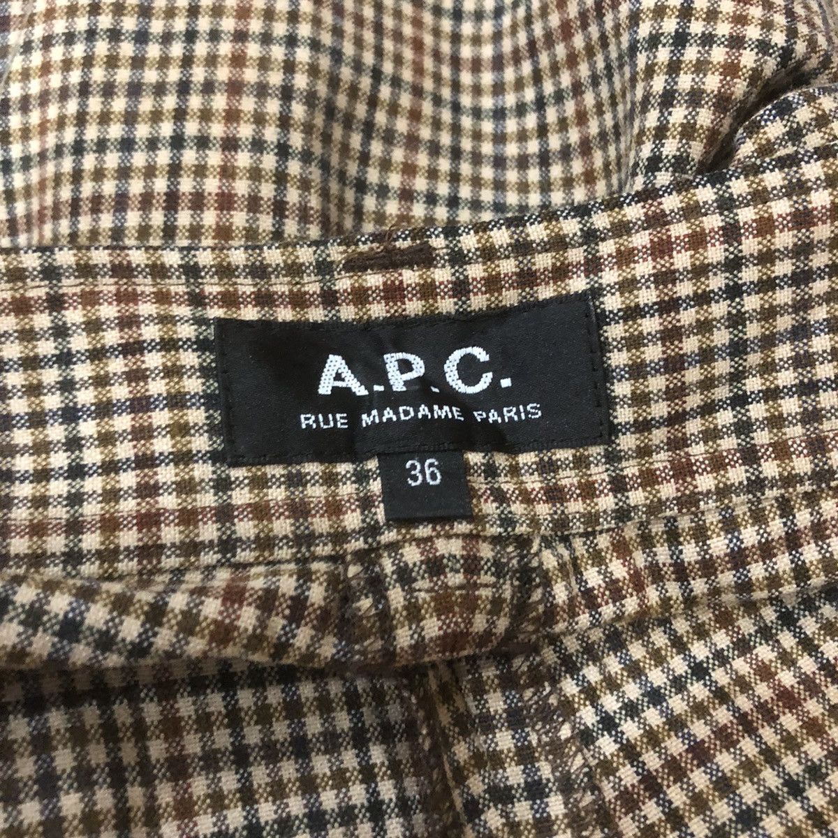 A.P.C. Hazelnut Checkered Flares A.P.C Pants Straight Size 28" / US 6 / IT 42 - 5 Thumbnail