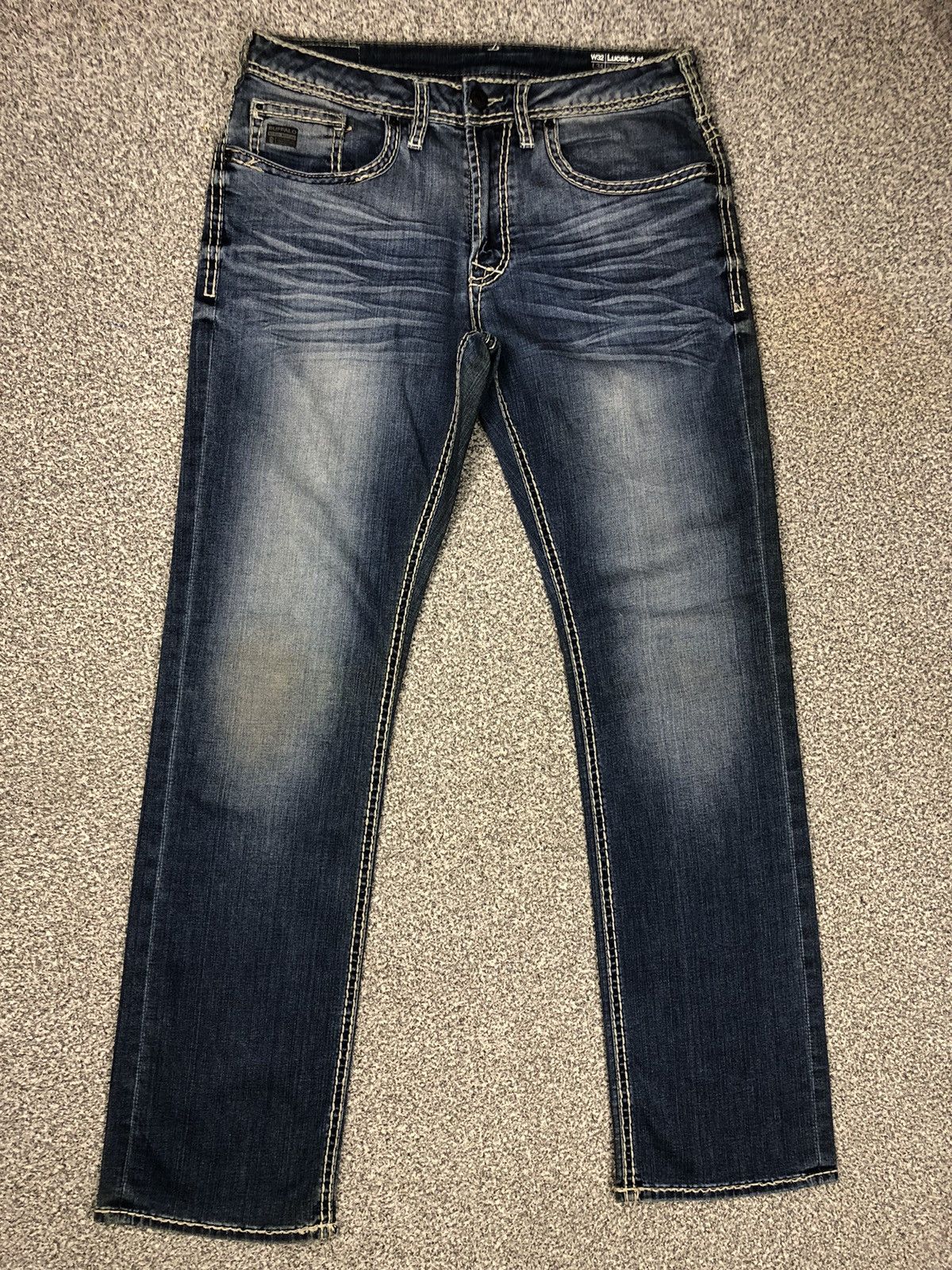If Six Was Nine × Japanese Brand × Vintage Buffalo David Bitton Relaxed Straight Stretch Jeans Size US 35 - 1 Thumbnail