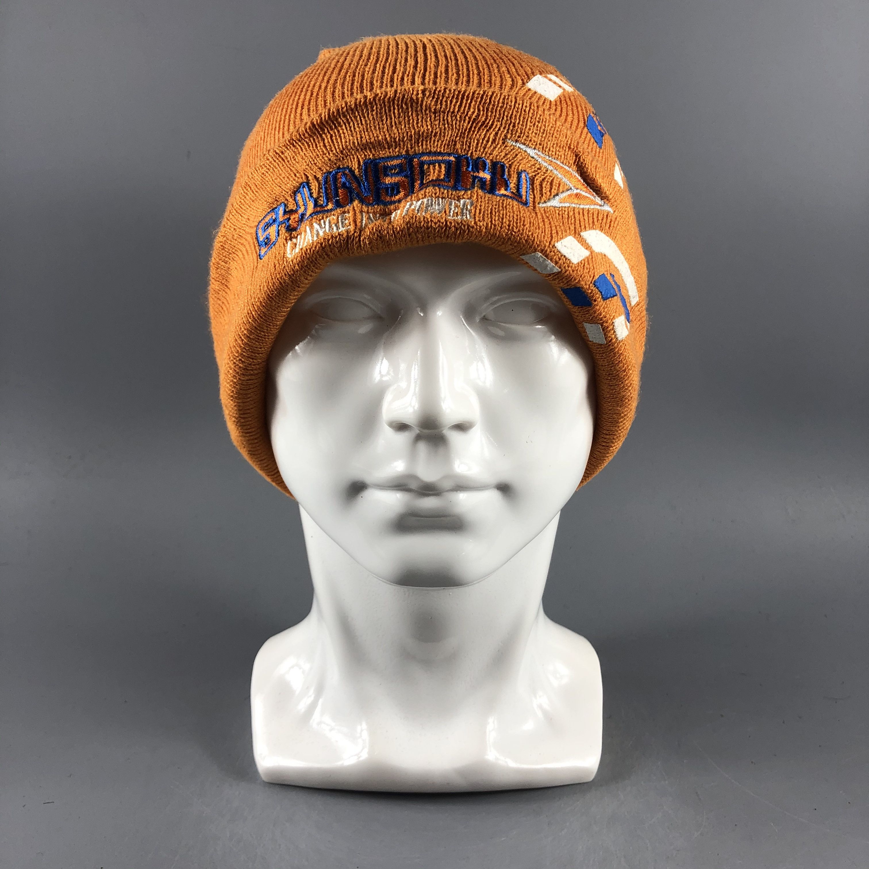 image of Vintage Syunsoku Basic Beanie Snow Hat Snow Cap -D125 in Orange, Men's