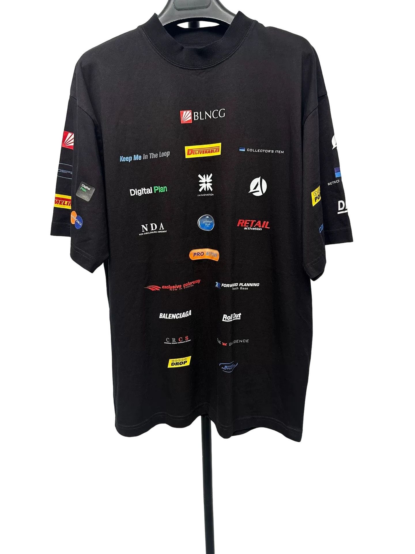 Balenciaga Balenciaga Multi Logo Graphic T-Shirt XS Size US XS / EU 42 / 0 - 1 Thumbnail