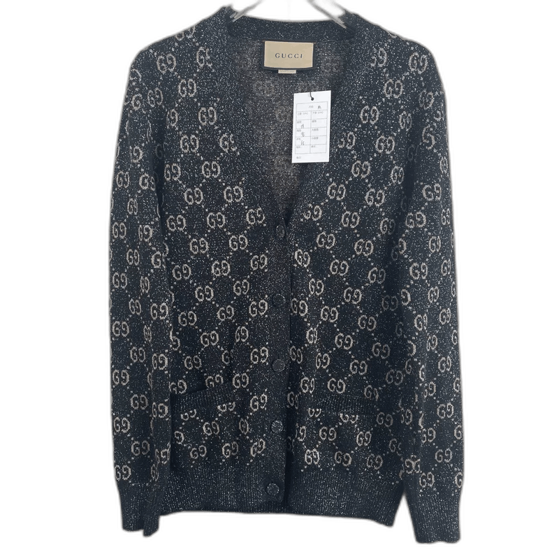 Gucci Gucci Black Double G Pattern Cardigan Size US M / EU 48-50 / 2 - 1 Thumbnail