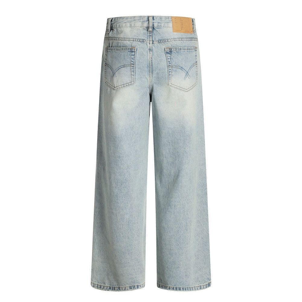 Japanese Brand × Jean Men's fashion punk retro distressed washed casual jeans Size US 34 / EU 50 - 2 Thumbnail