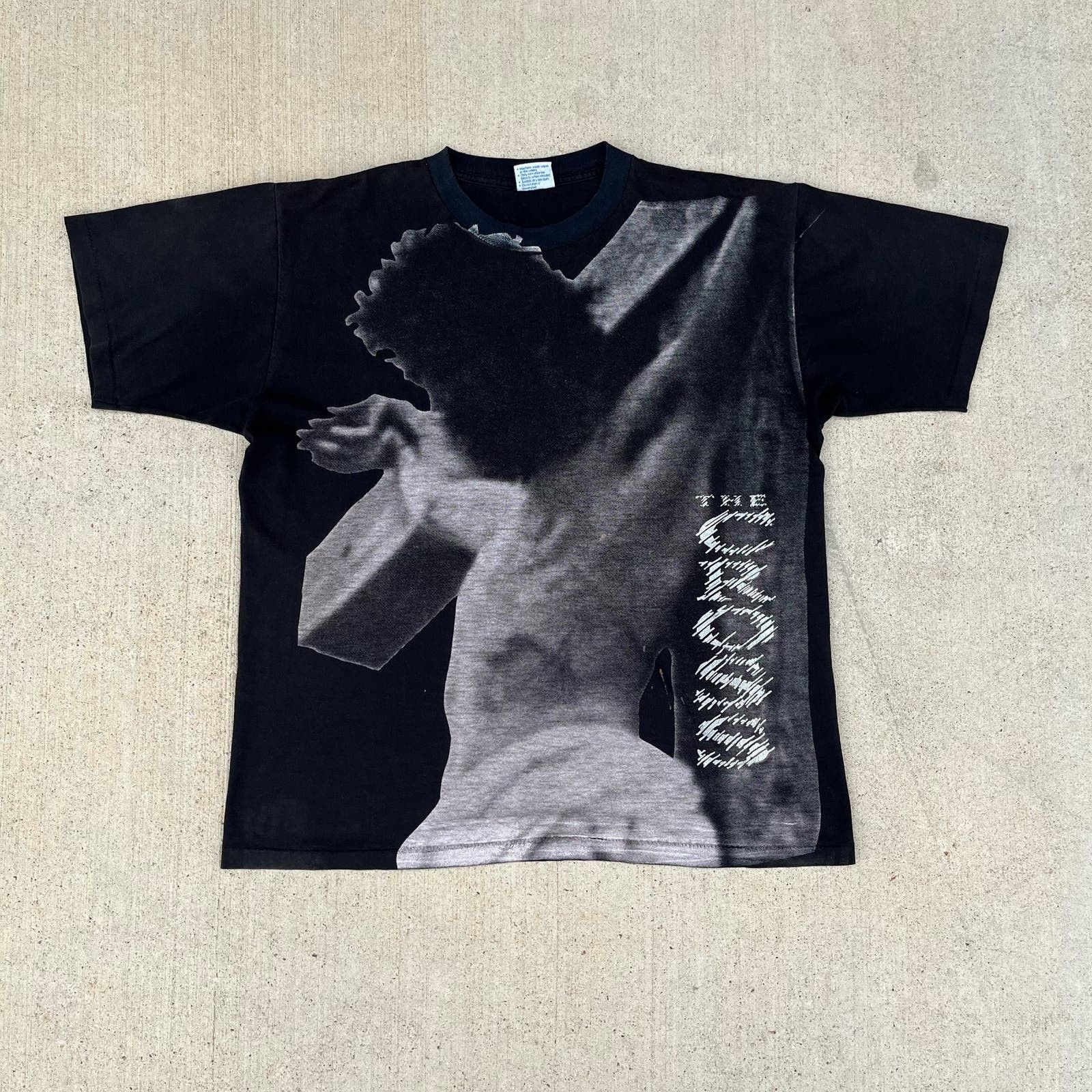 image of All Sport Vintage 1992 The Cross Exodus Productions Jesus T-Shirt in Black, Men's (Size XL)