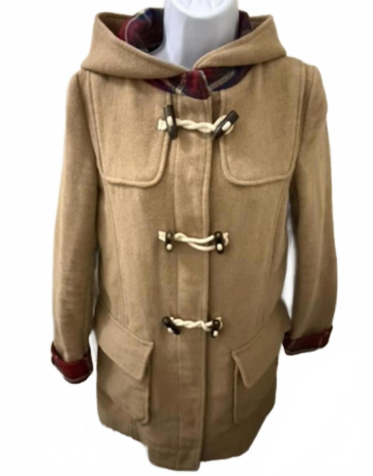 Other ASOS Camel Hooded Coat w/ Rope Closure (SMALL) Size S / US 4 / IT 40 - 1 Thumbnail