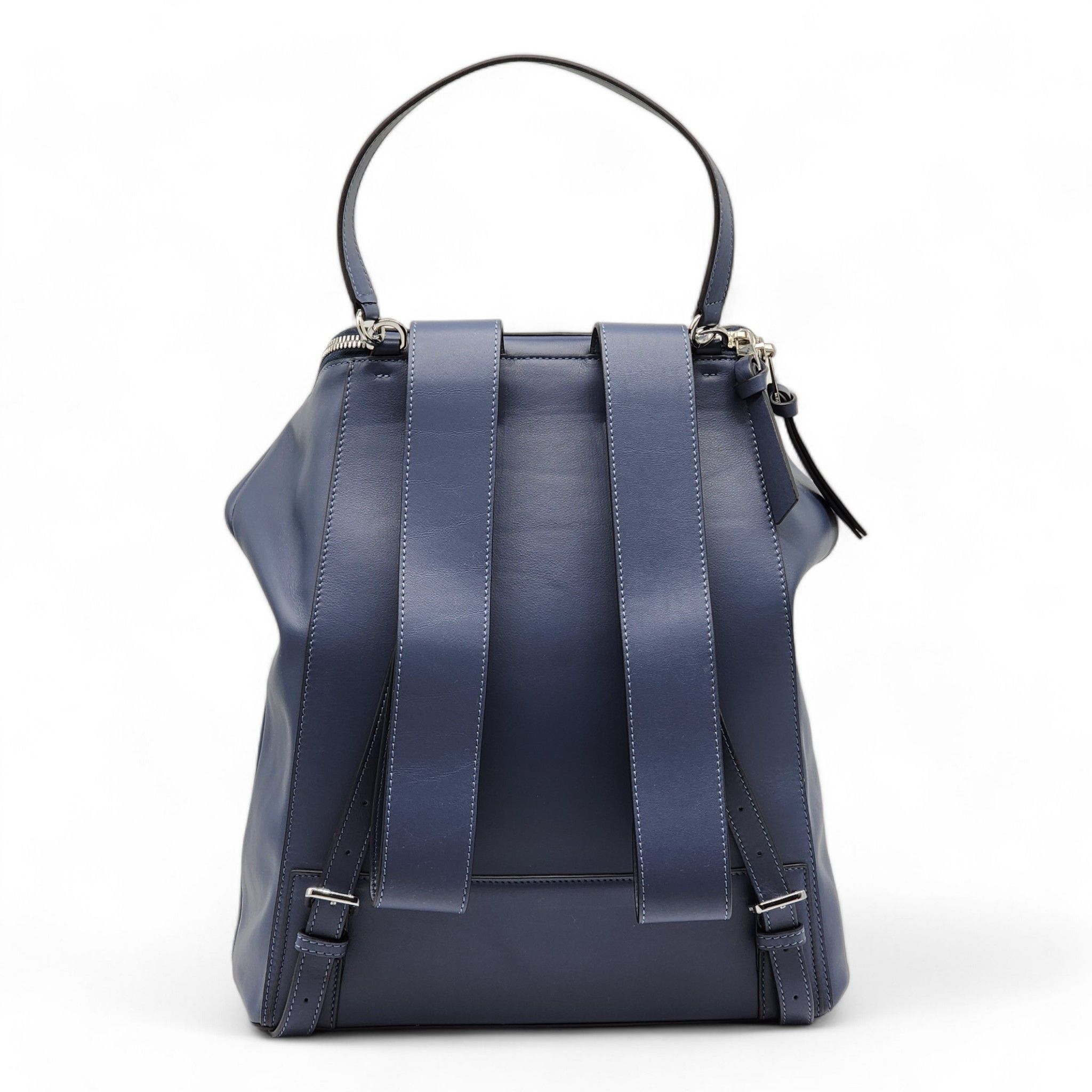 Loewe Goya Leather Backpack Blue Size ONE SIZE - 3 Thumbnail