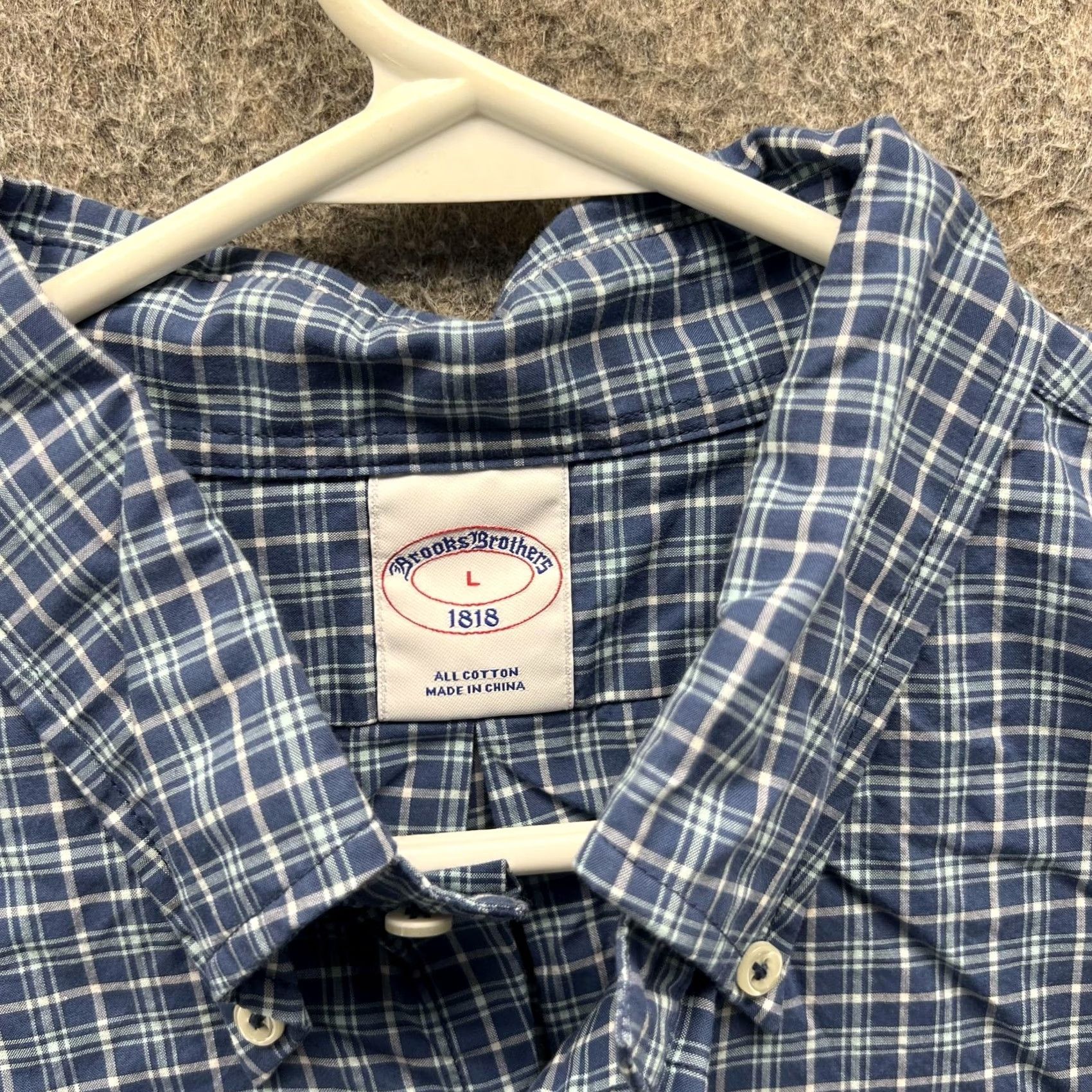 Brooks Brothers Brooks Brothers Shirt Mens Large Blue Check Long Sleeve Button Front Casual Size US L / EU 52-54 / 3 - 2 Thumbnail