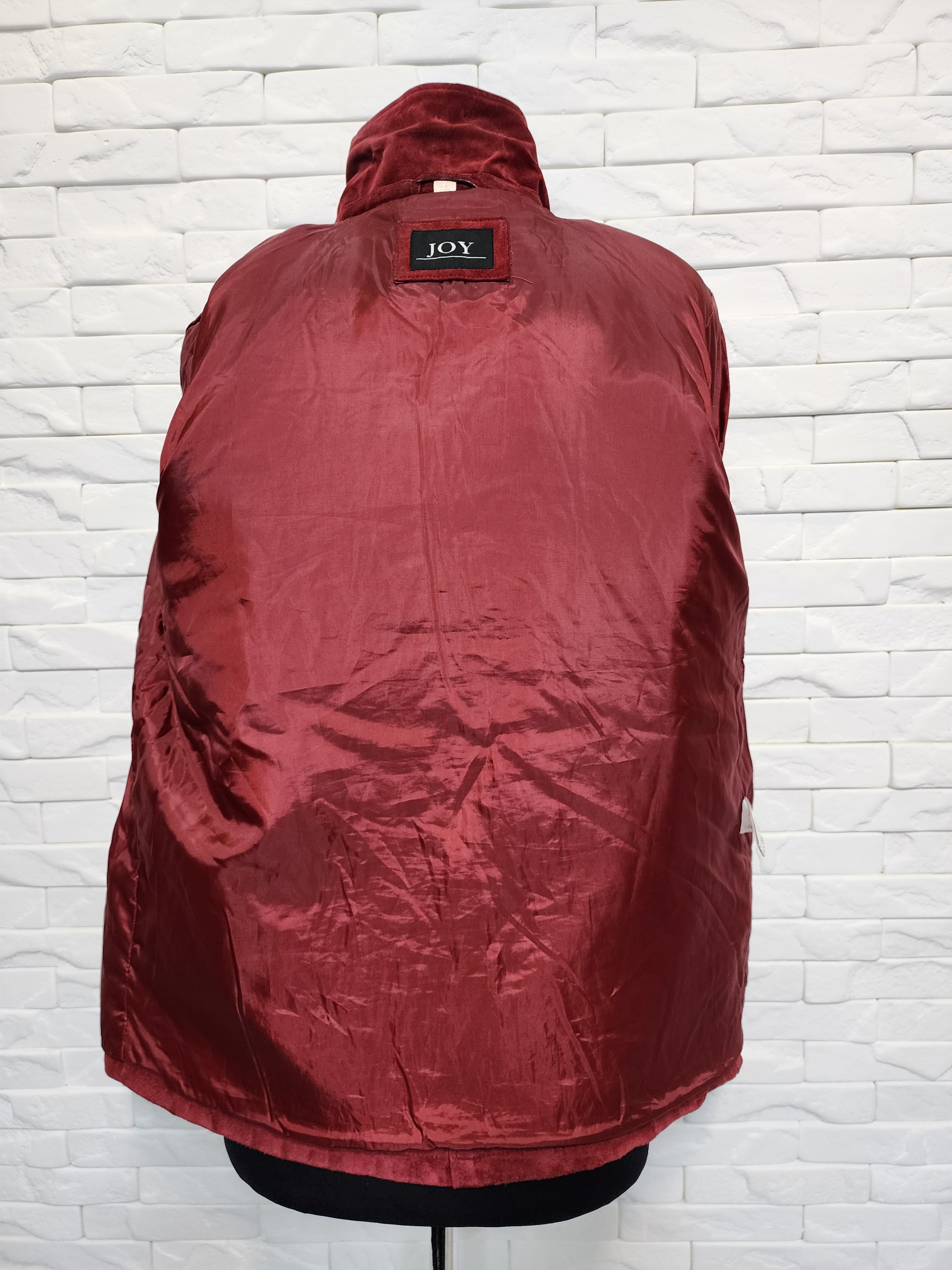 Genuine Leather Red Leather Jacket: Women's Button-Up Genuine Suede Coat Size XL / US 12-14 / IT 48-50 - 8 Thumbnail