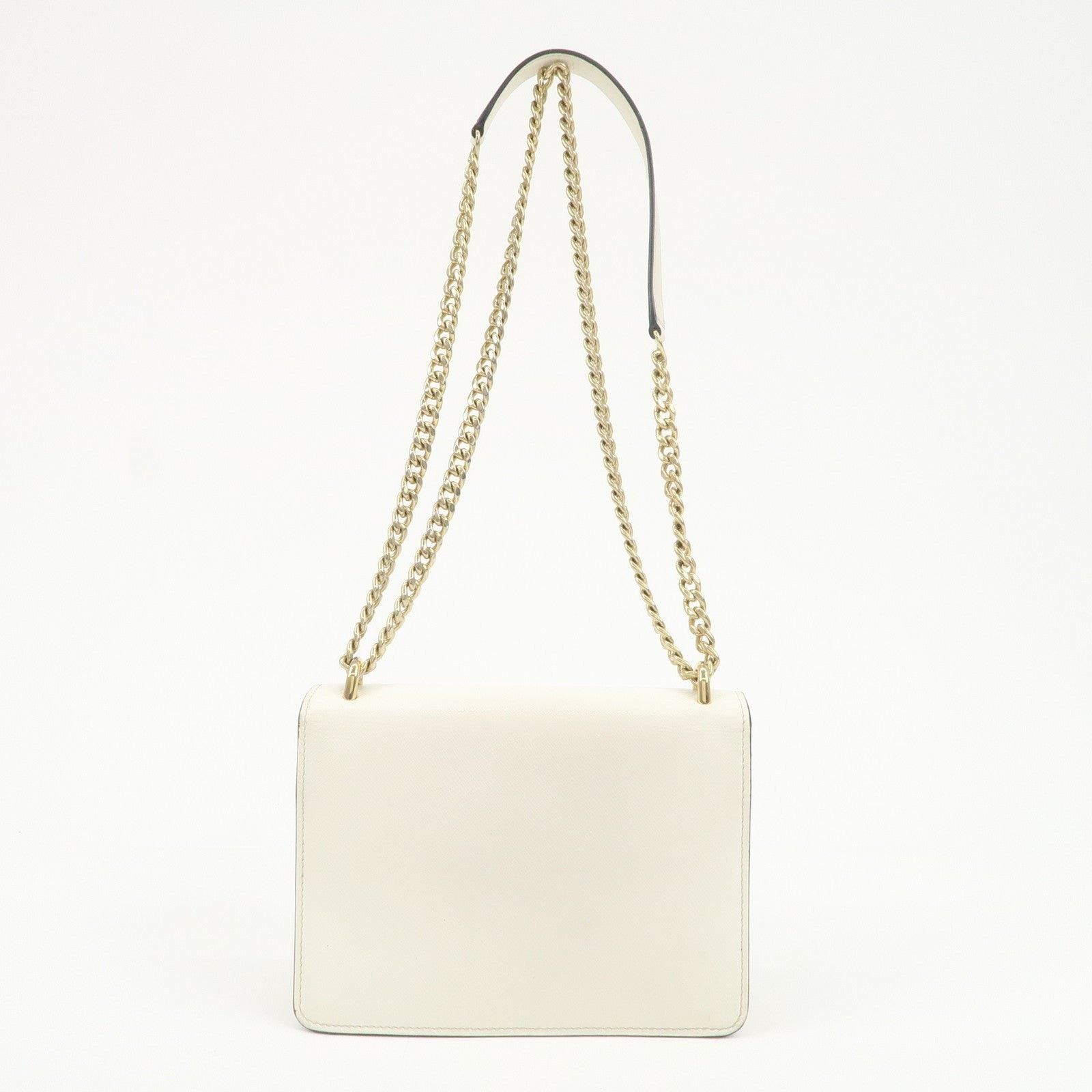 Prada Prada Saffiano Flap Bag White Size ONE SIZE - 2 Thumbnail