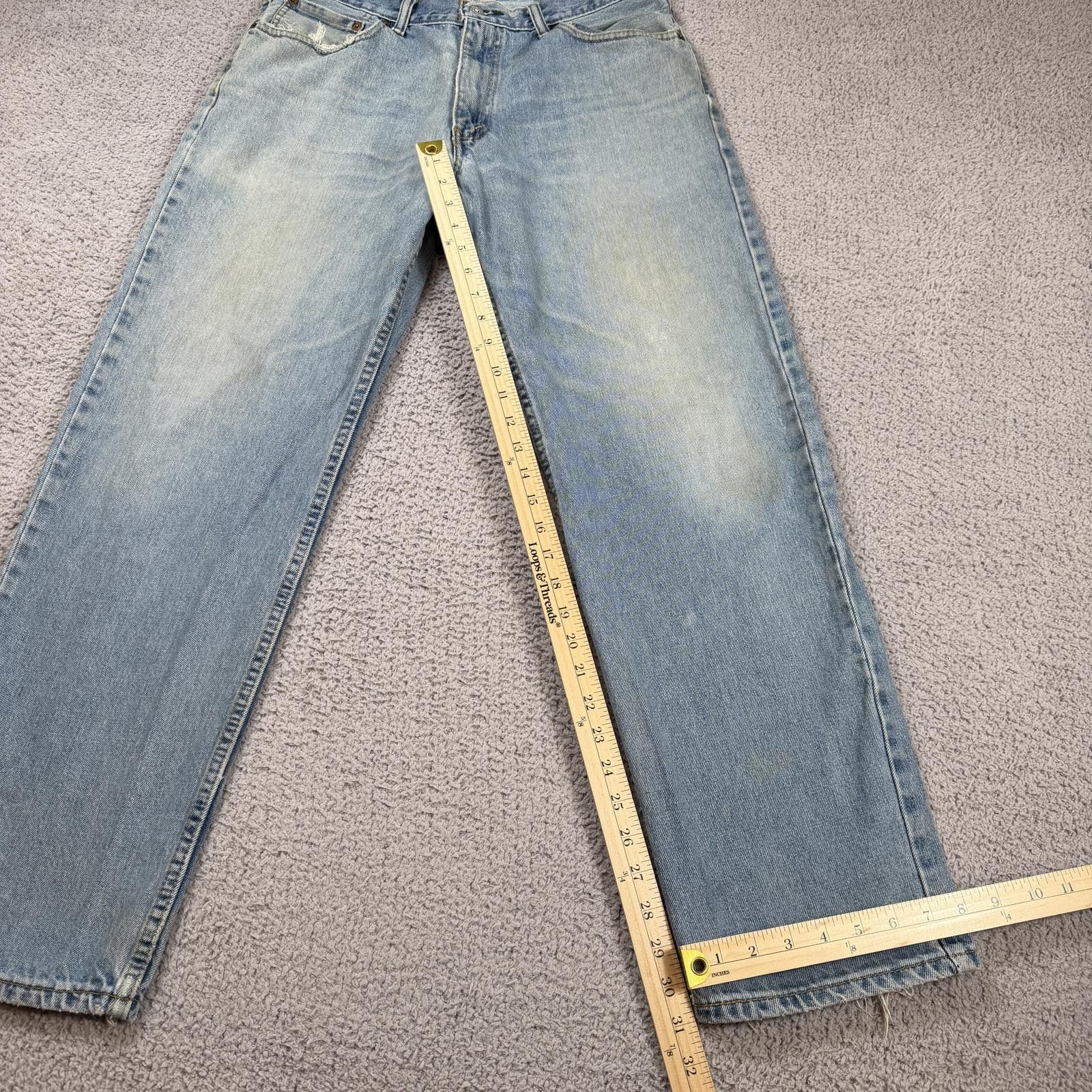Levi's Levis 550 Relaxed Fit Jeans 34x32 Blue Light Wash Faded Size US 34 / EU 50 - 4 Thumbnail