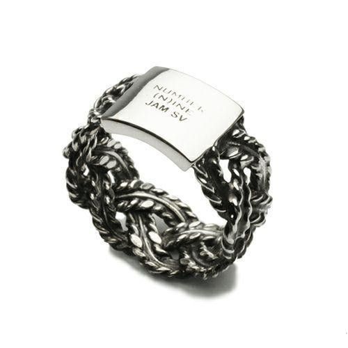 Number (N)ine .925 Oxidized Weave Ring Size ONE SIZE - 3 Thumbnail