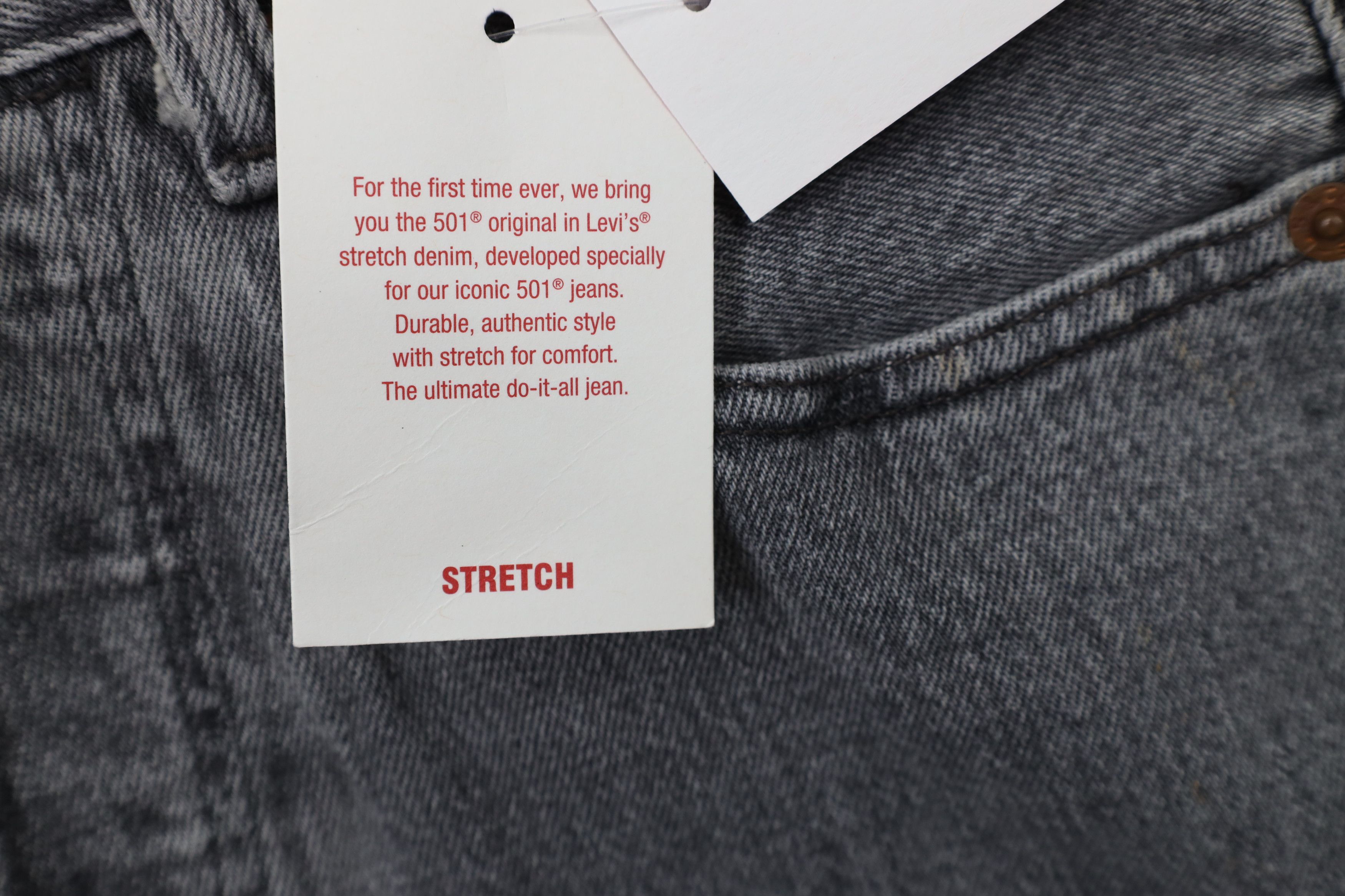 Levi's New Levis 501xx Button Fly Stretch Straight Leg Jeans Size US 28 / EU 44 - 8 Thumbnail