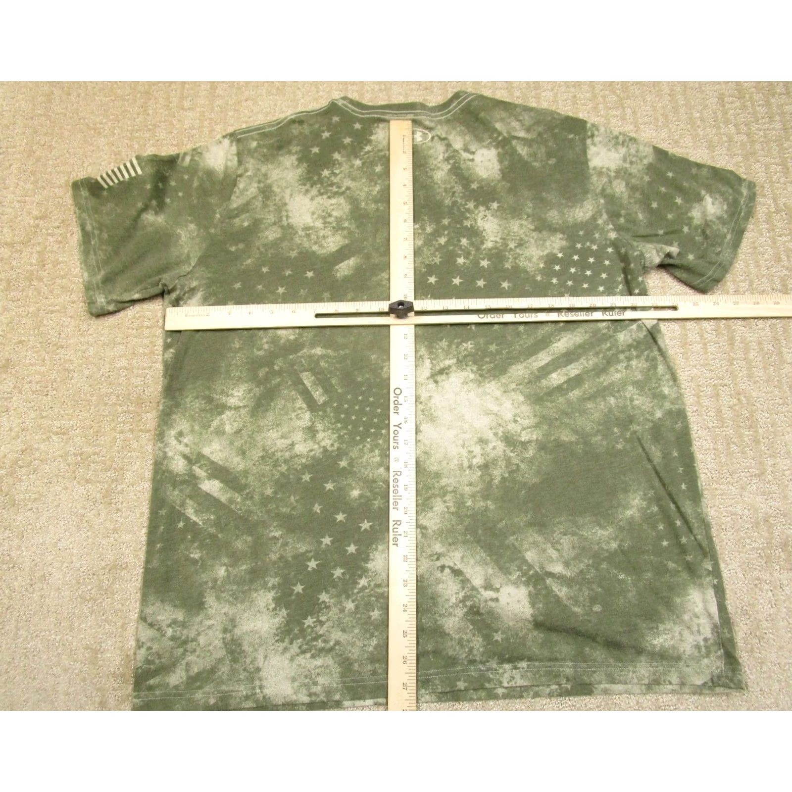 Under Armour Under Armour Shirt 2XL Green USA Flag Patriotic AOP Short Sleeve Crew Neck T-Shirt Men’s Size US XXL / EU 58 / 5 - 4 Thumbnail