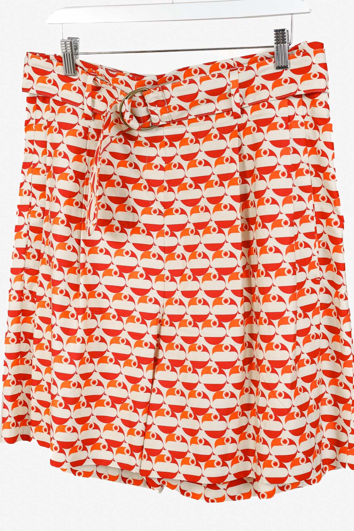 Akris Akris Punto R/24 Fiorellina Cotton Pelican Dot Belted Shorts Size 34" / US 12 / IT 48 - 3 Thumbnail