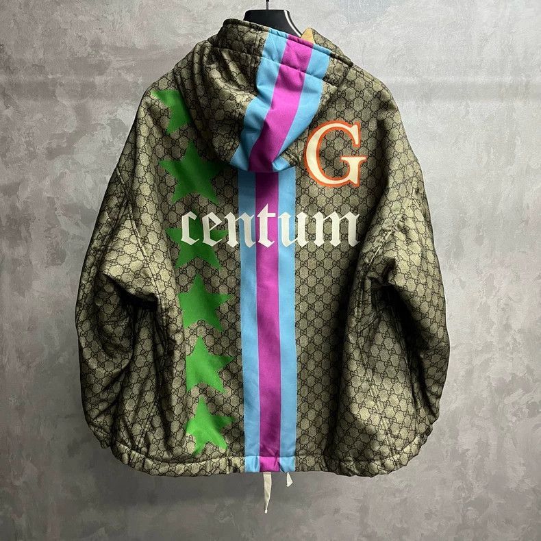Gucci Gucci Khaki Print Hooded Long Sleeve Jacket-2505 Size US M / EU 48-50 / 2 - 5 Thumbnail