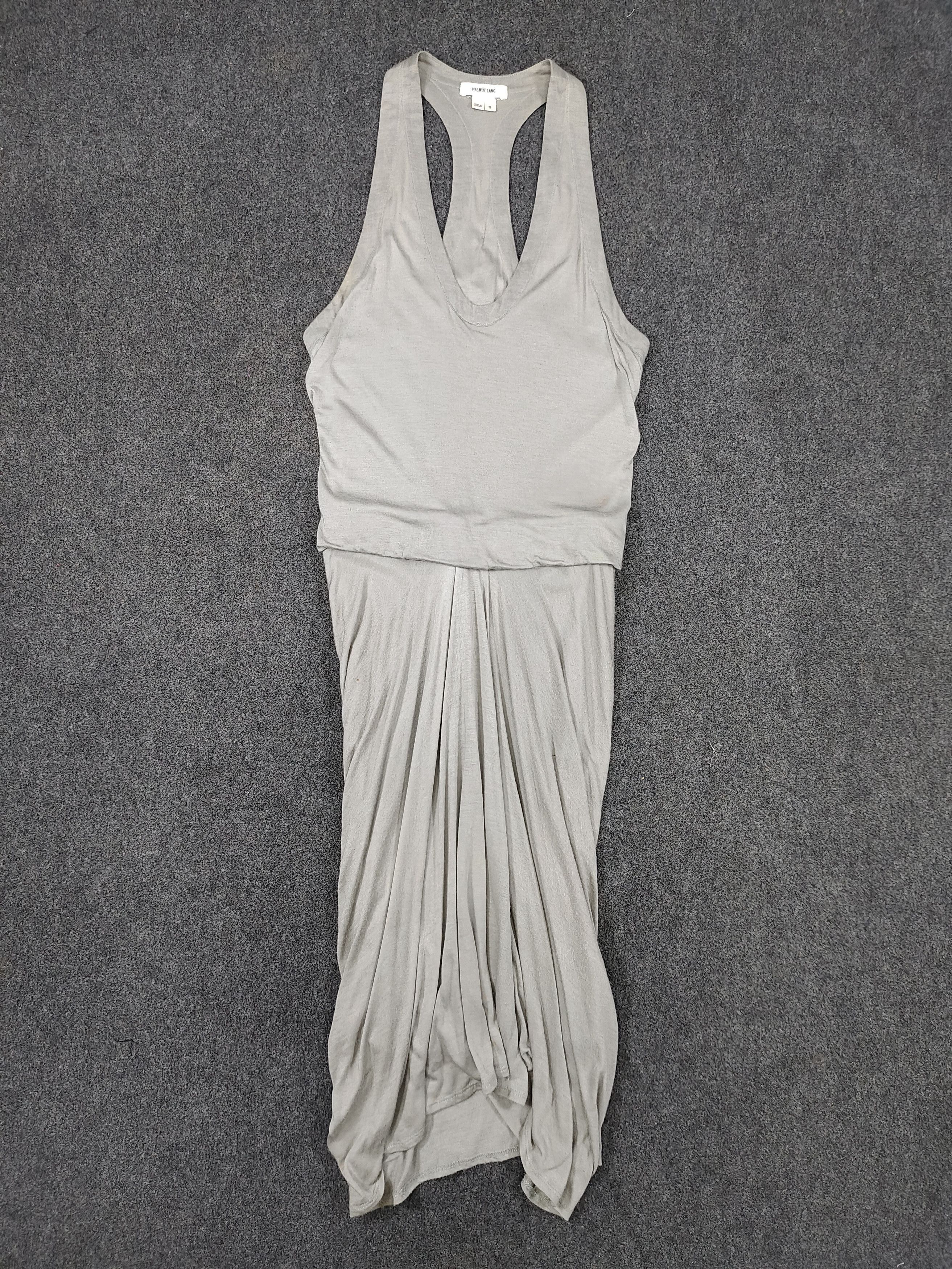 Helmut Lang Helmut Lang🔥Racerback Draped Tank Dress Minimalist Dress Size S / US 4 / IT 40 - 5 Thumbnail