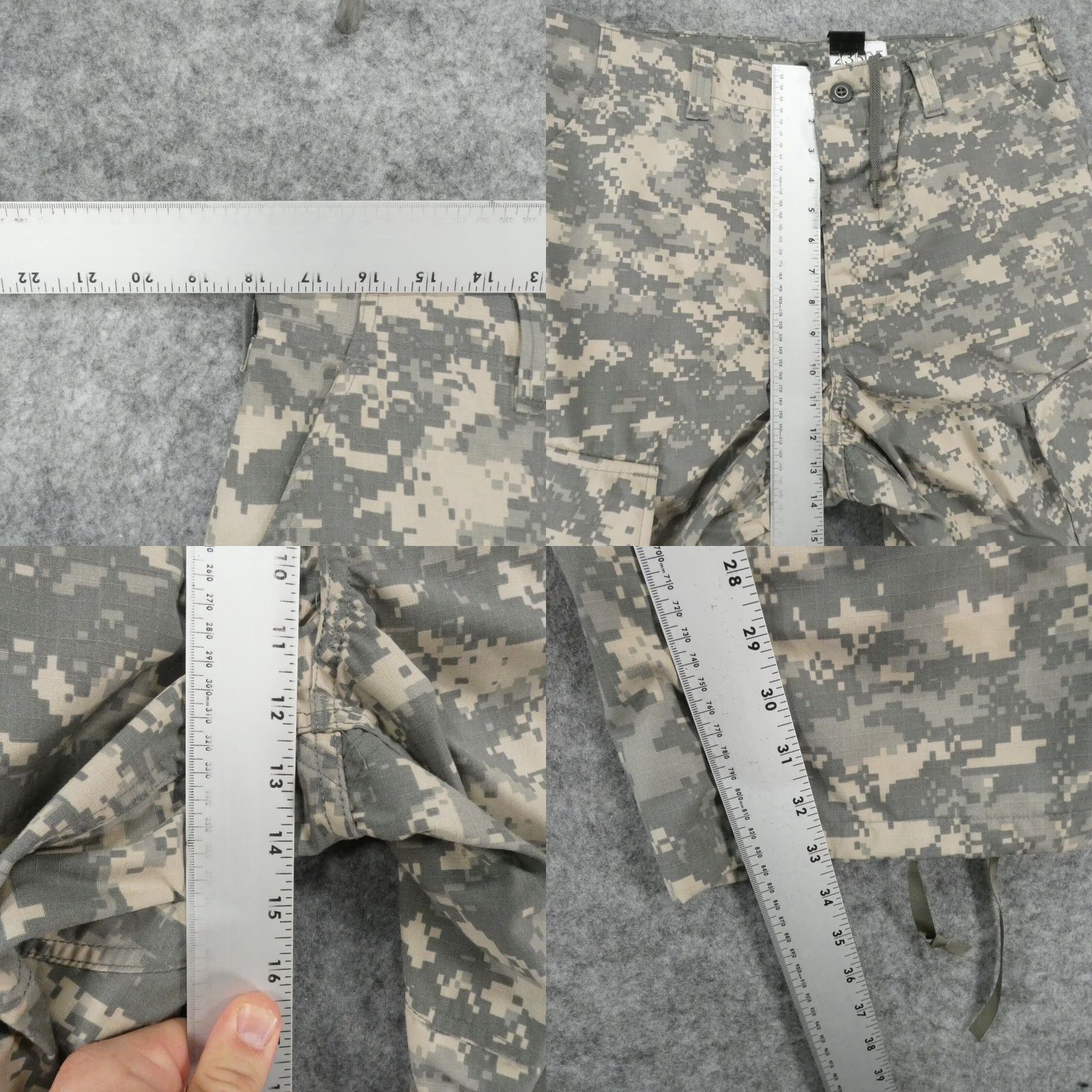 Vintage US Army Pants Mens Medium Long Cargo Green Digital Camo Combat Utility Size US 36 / EU 52 - 8 Thumbnail