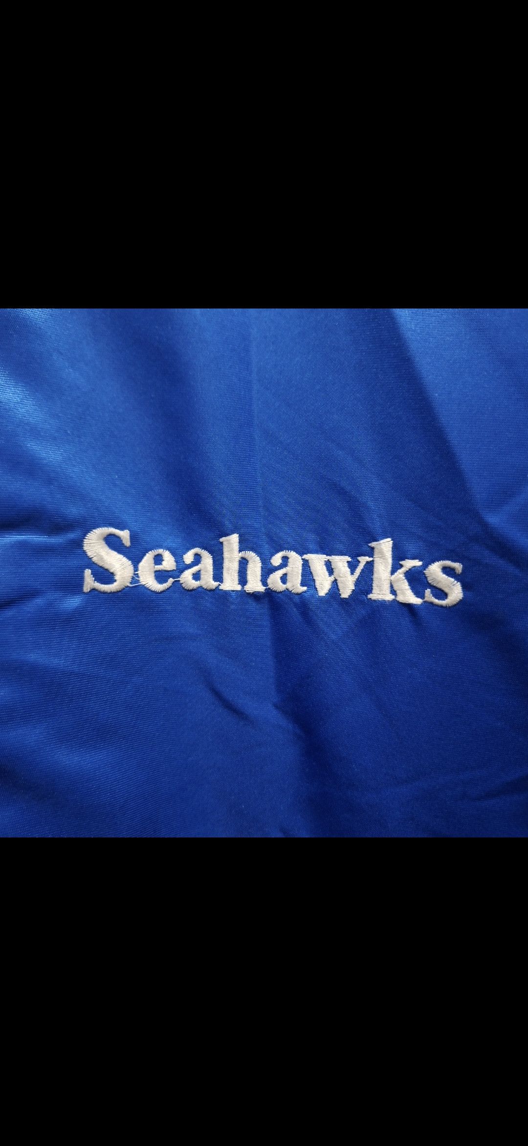 Starter Vintage 1990s Starter Seattle Seahawks Satin Bomber Jacket Size US L / EU 52-54 / 3 - 4 Thumbnail
