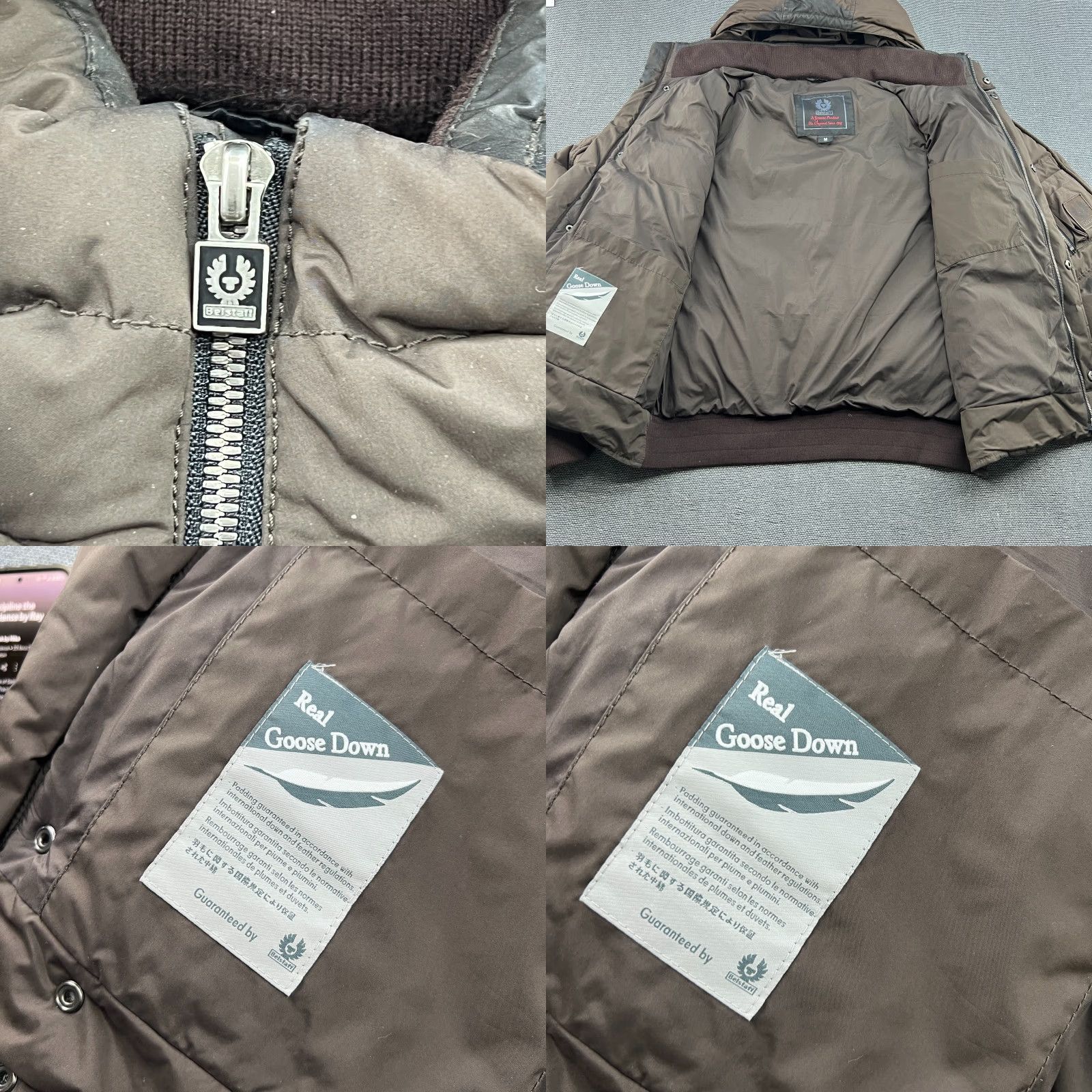 Belstaff BELSTAFF Mens Goose Down Bomber Puffer Jacket Brown Hooded Quilted M Regular Size Shirt? Size US M / EU 48-50 / 2 - 10 Thumbnail