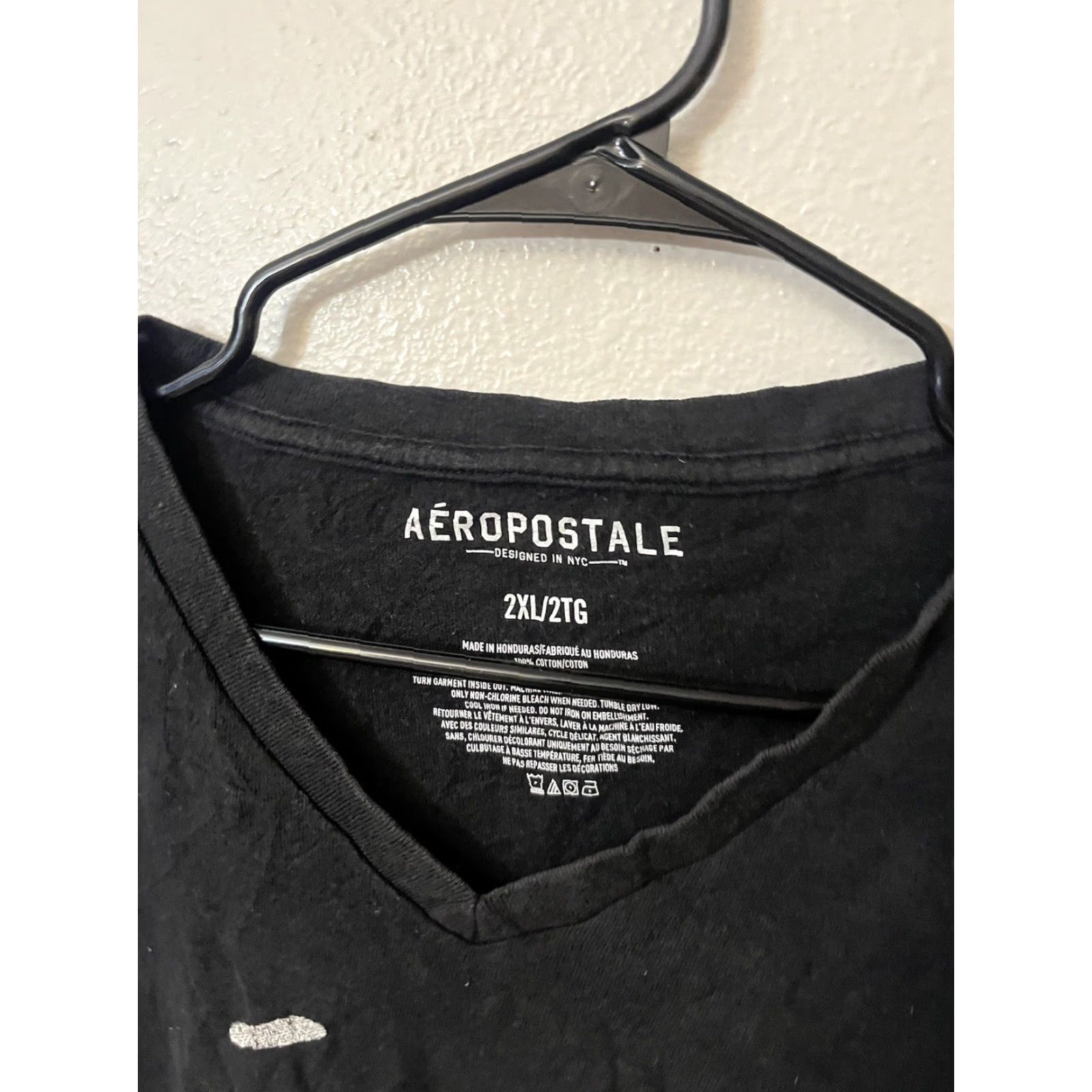 Aeropostale VINTAGE Aeropostale Graphic T-Shirt Men 2XL Black Logo V-Neck Casual Size US XXL / EU 58 / 5 - 3 Thumbnail