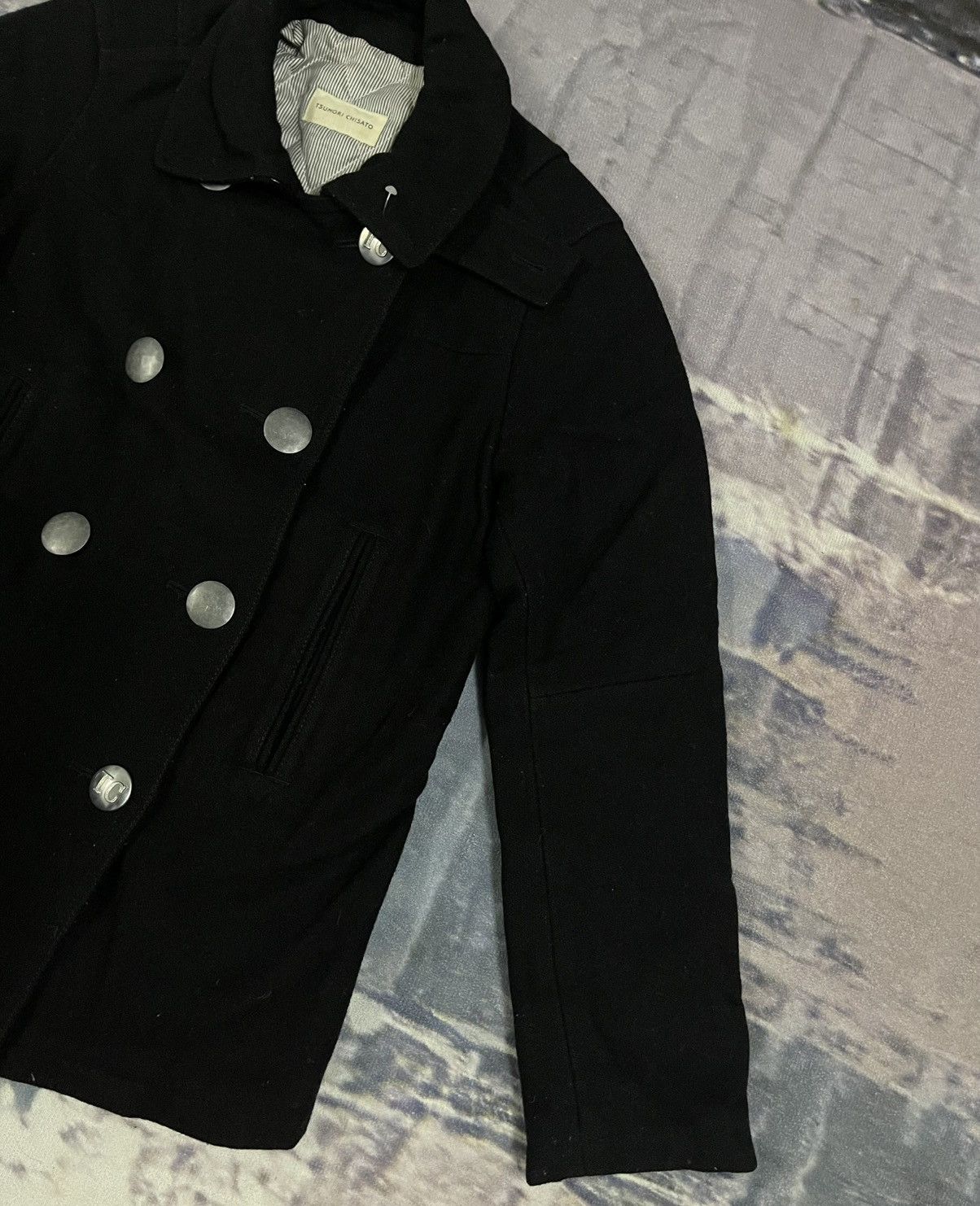 Issey Miyake × Japanese Brand × Tsumori Chisato 2000s TSUMORI CHISATO PEACOAT WOOL JACKET NICE DESIGN Size M / US 6-8 / IT 42-44 - 3 Thumbnail