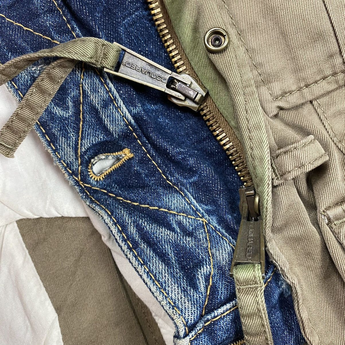 Dsquared2 Dsquared2 Hybrid Denim Military Jacket Size US L / EU 52-54 / 3 - 9 Thumbnail