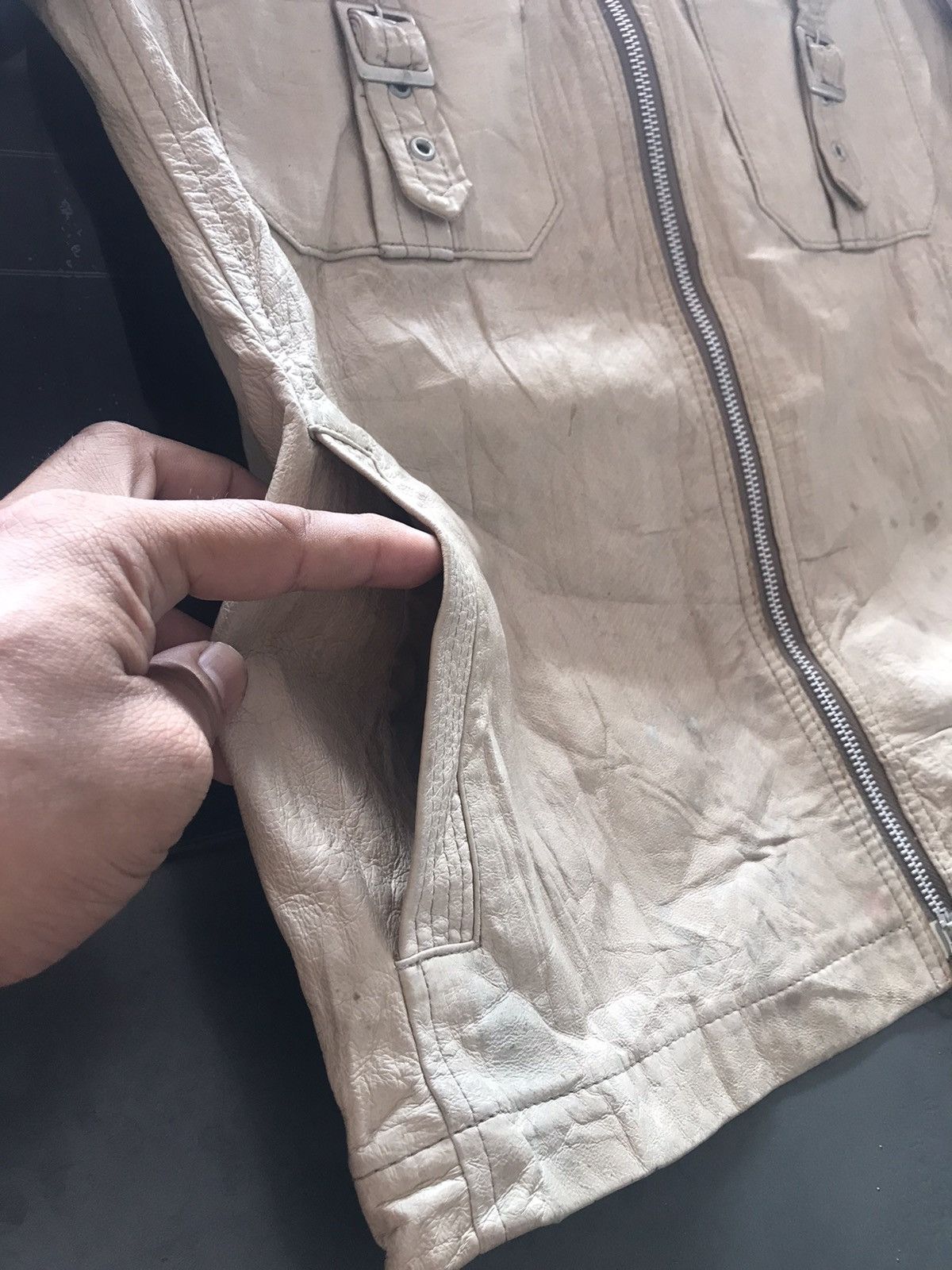 Tornado Mart × Vintage Tornado Mart cream leather jacket Size US M / EU 48-50 / 2 - 12 Thumbnail