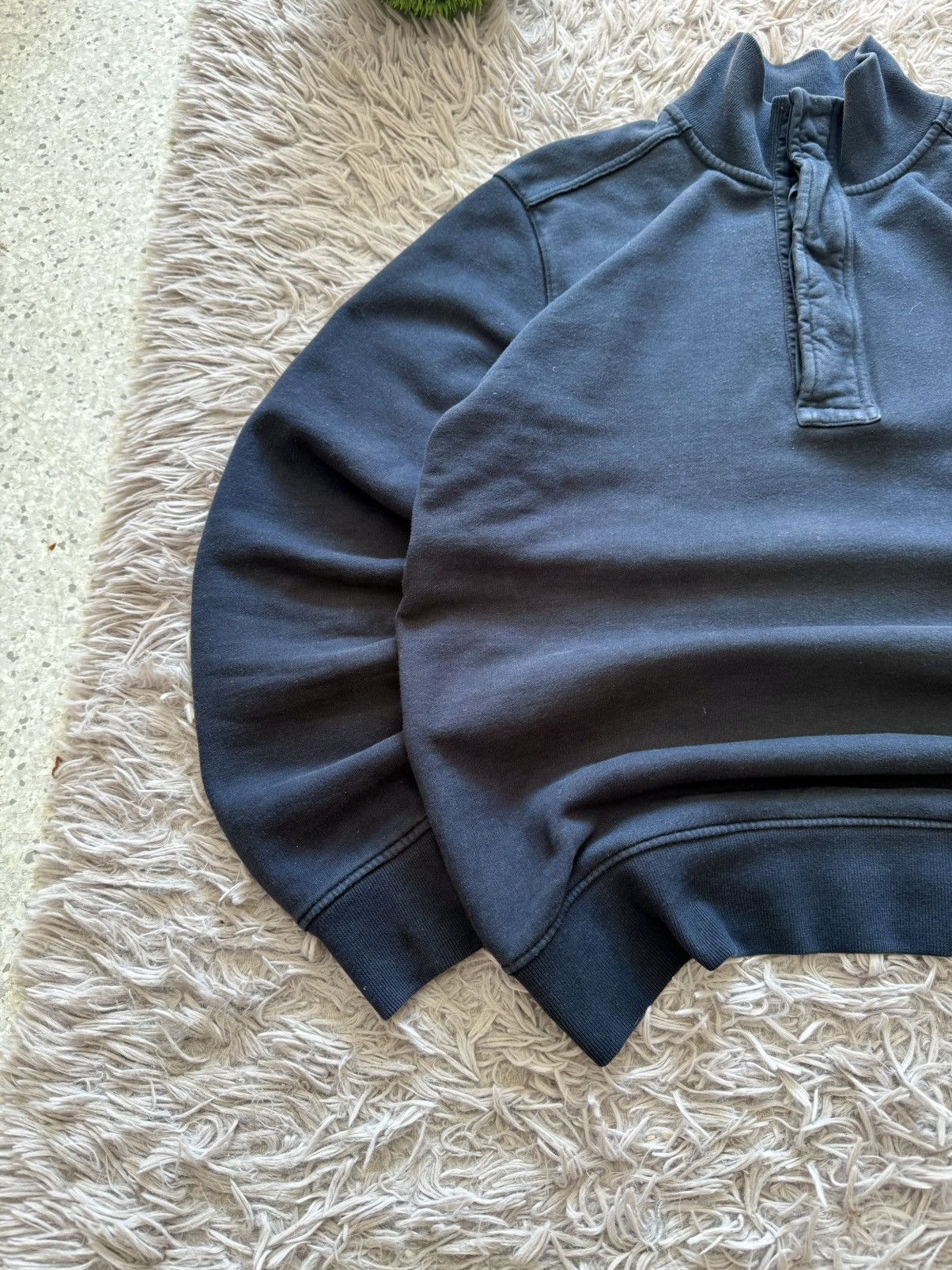 Stone Island 00s Stone Island Quarter-Zip Mock Neck Sweatshirt Navy Blue Size US L / EU 52-54 / 3 - 8 Thumbnail