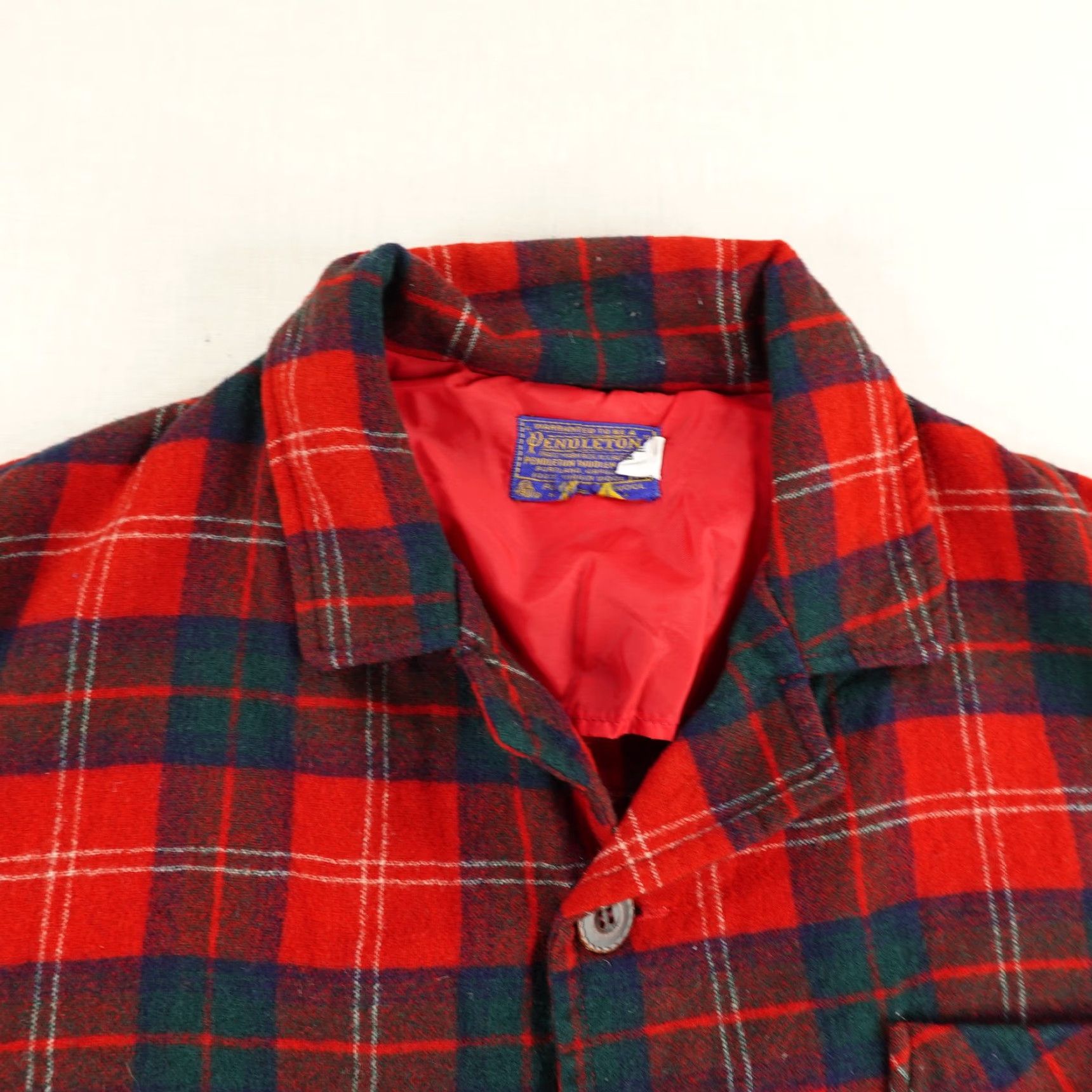 Pendleton Vintage Pendleton Jacket Mens Medium Red Plaid Wool Flannel Button Up 70s 80s Size US M / EU 48-50 / 2 - 2 Thumbnail
