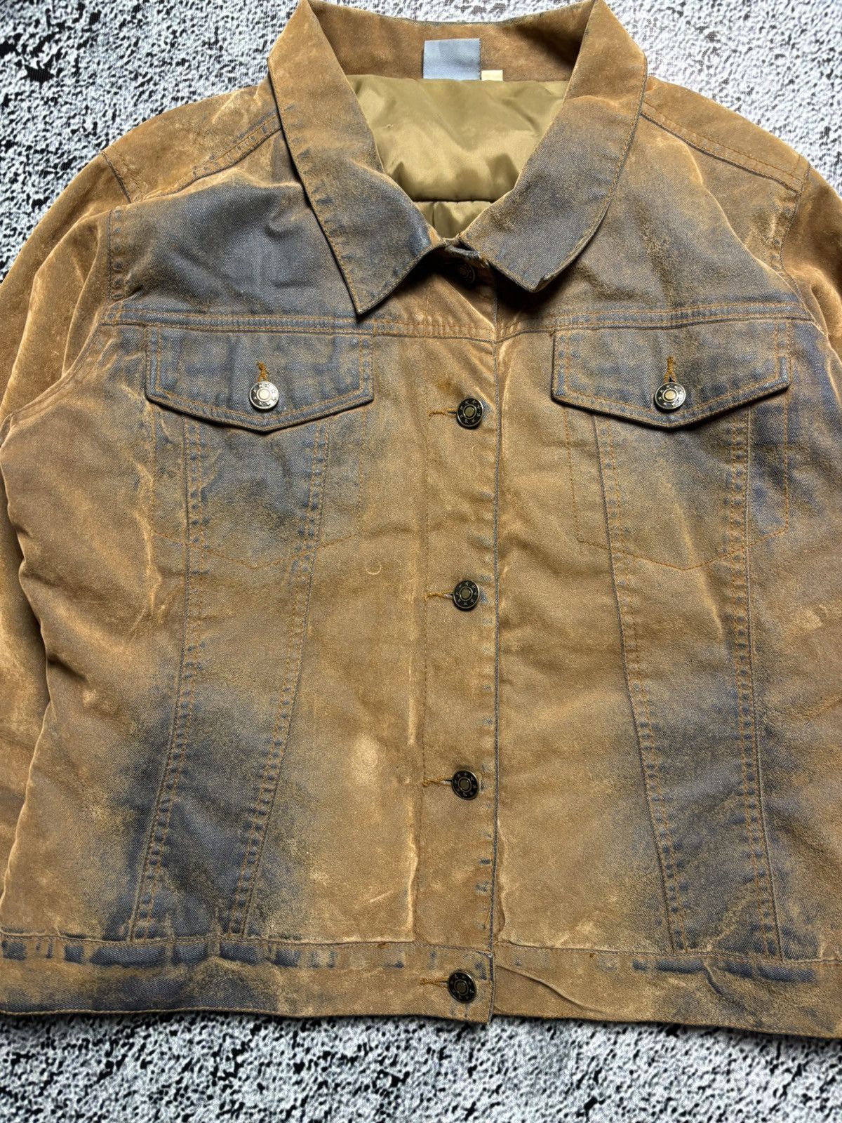 Vintage Archival washed denim jacket 2000s Diesel style Size M / US 6-8 / IT 42-44 - 4 Thumbnail