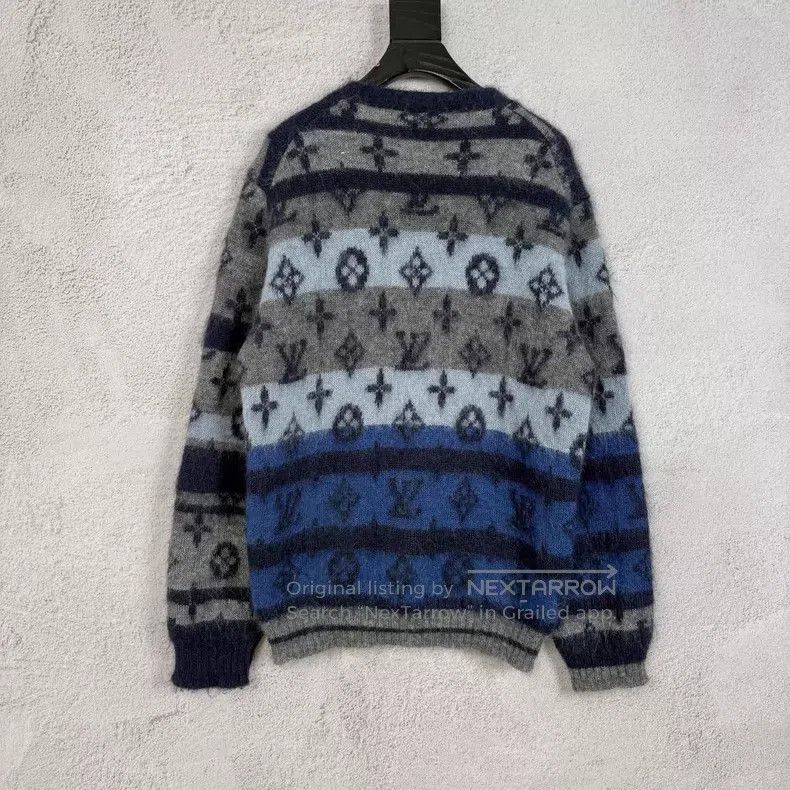 Louis Vuitton Louis Vuitton Gradient mohair print logo cardigan shirt Size US L / EU 52-54 / 3 - 2 Thumbnail