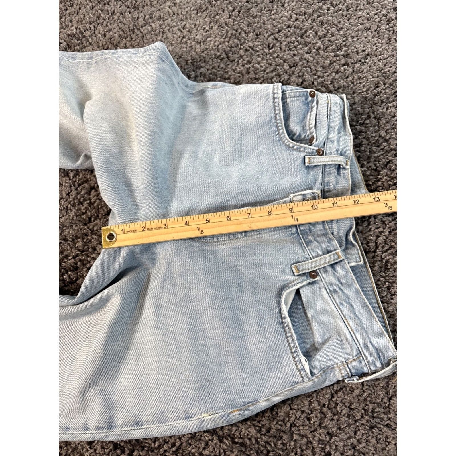 Agolde AGOLDE Jeans Women 27 Criss Cross Light Blue Denim 5-Pocket Straight Relaxed Vintage: No 90s City Bohemian Size 27" / US 4 / IT 40 - 5 Thumbnail