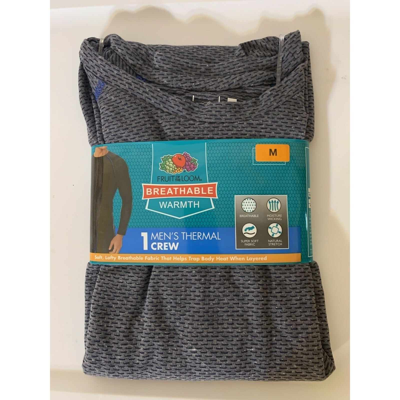 Fruit Of The Loom New Fruit of the Loom Tagless Breathable Men’s Sz M Thermal Size US M / EU 48-50 / 2 - 3 Thumbnail