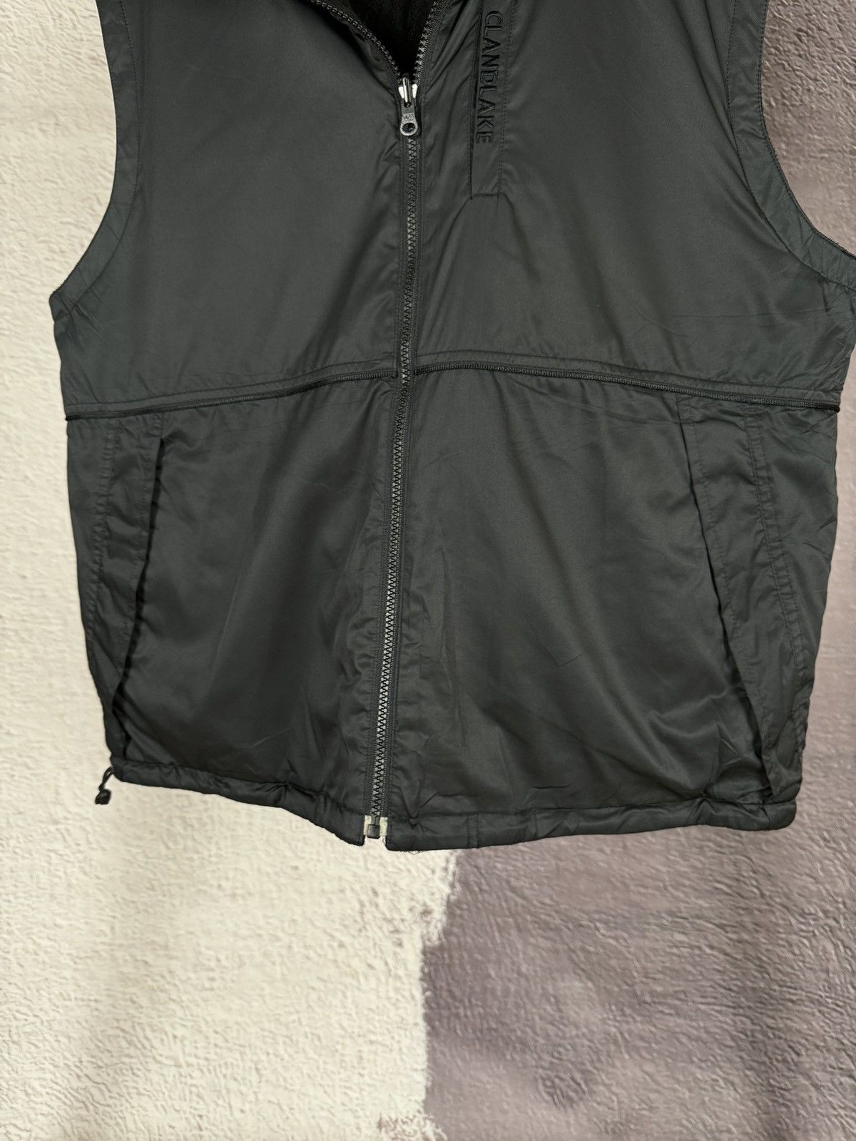 Japanese Brand Clandlake Japana black reversible nylon fleece vest Size US XL / EU 56 / 4 - 8 Thumbnail