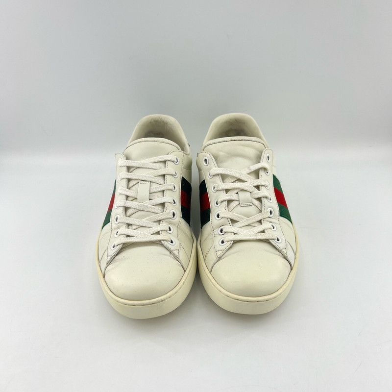 Gucci Gucci Ace White Low-Top Sneakers for Men - Size US 8.5 / EU 41-42 - 2 Thumbnail