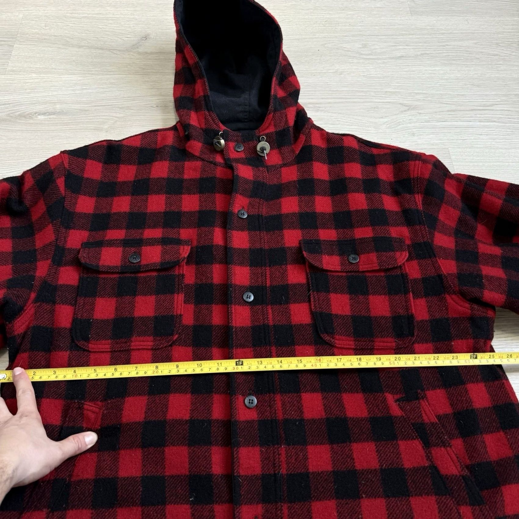 Vintage VINTAGE Woolrich Parka Jacket Reversible Plaid Wool Red Black Size L Men Size US L / EU 52-54 / 3 - 7 Thumbnail