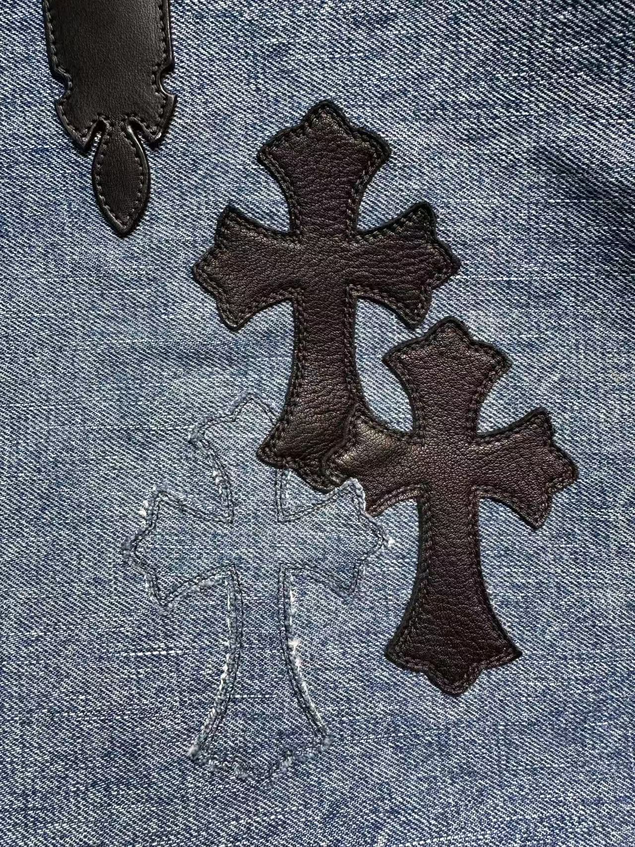 Chrome Hearts Chrome Hearts Denim&Leather Cross Patch Bag Size ONE SIZE - 8 Thumbnail