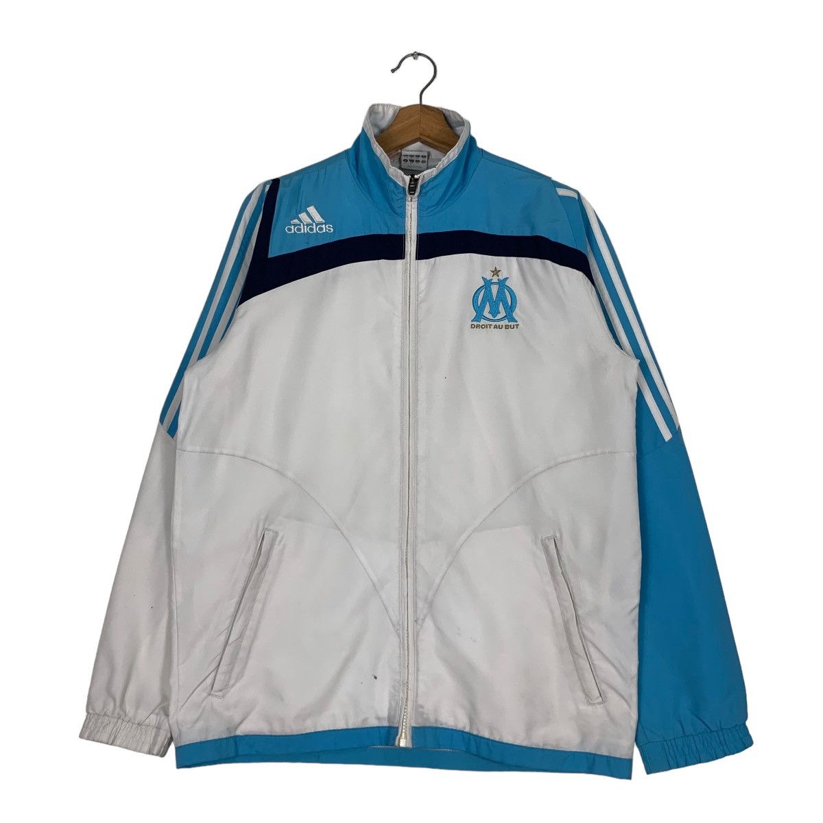 Adidas ADIDAS Olympique de Marseille Youth Light Jacket #0605-C28 Size US XL / EU 56 / 4 - 1 Thumbnail