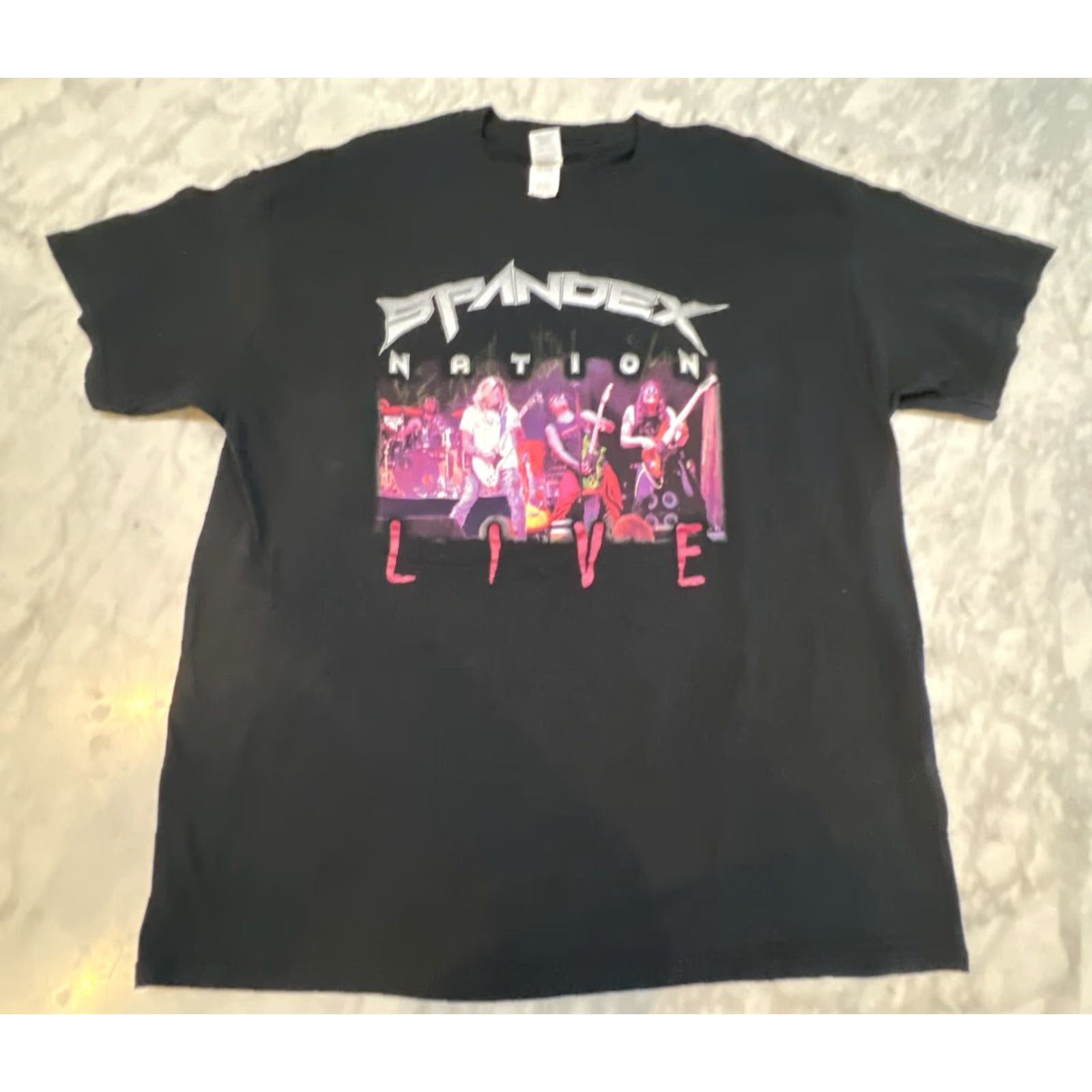 Gildan VINTAGE Spandex Nation Live T Shirt Men’s XL Signed Black Cotton Size US XL / EU 56 / 4 - 2 Thumbnail