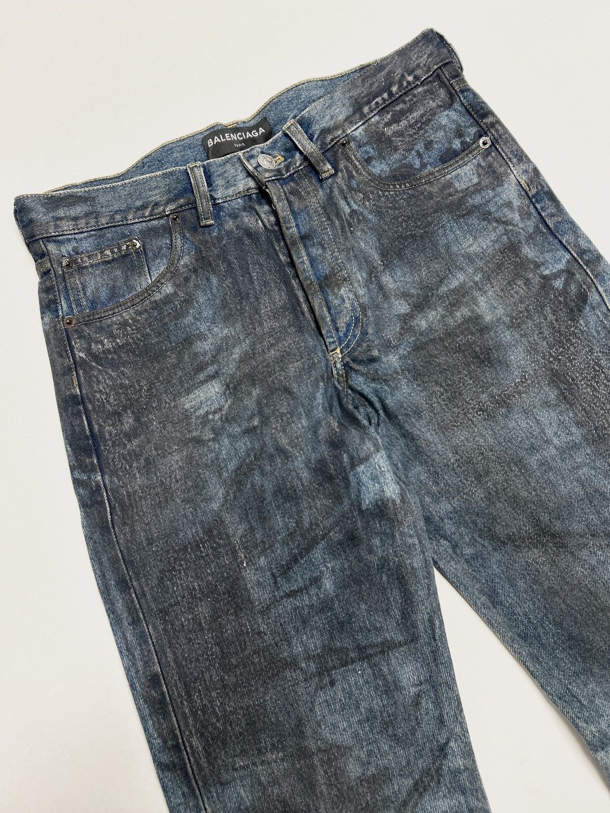 Balenciaga SS2018 Archetype Distressed Denim Size US 31 - 3 Thumbnail