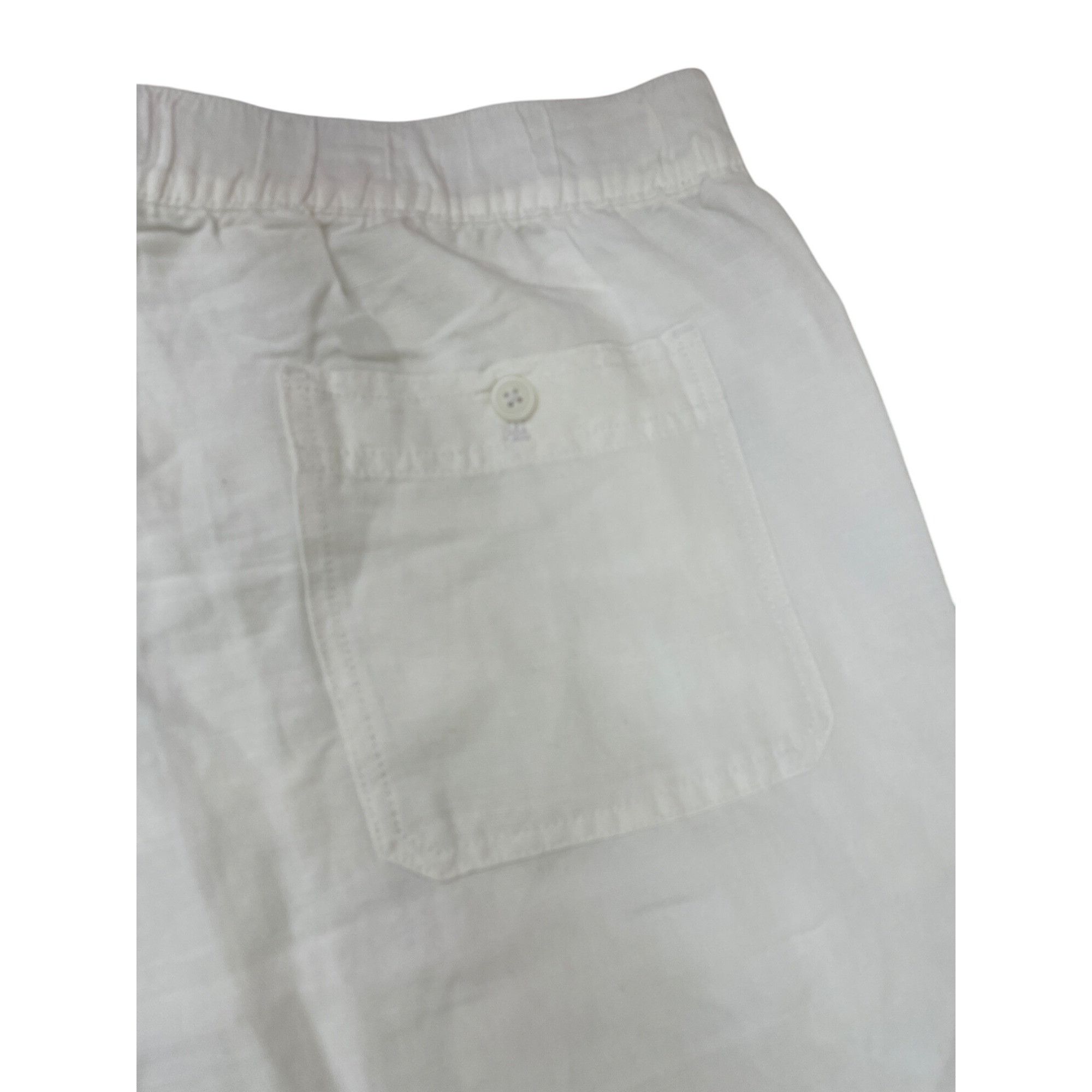 Cubavera Cubavera Womens white linen Blend Drawstring Wide Leg Pants Size 24" / US 00 / IT 34 - 12 Thumbnail