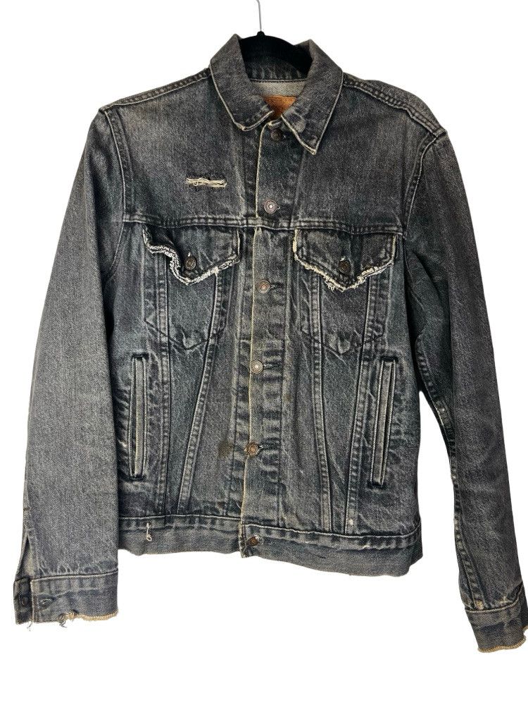 Levi's Vintage Clothing Vintage 1980's Levi's Black Denim 4 Pocket Jean Jacket Size US M / EU 48-50 / 2 - 1 Thumbnail