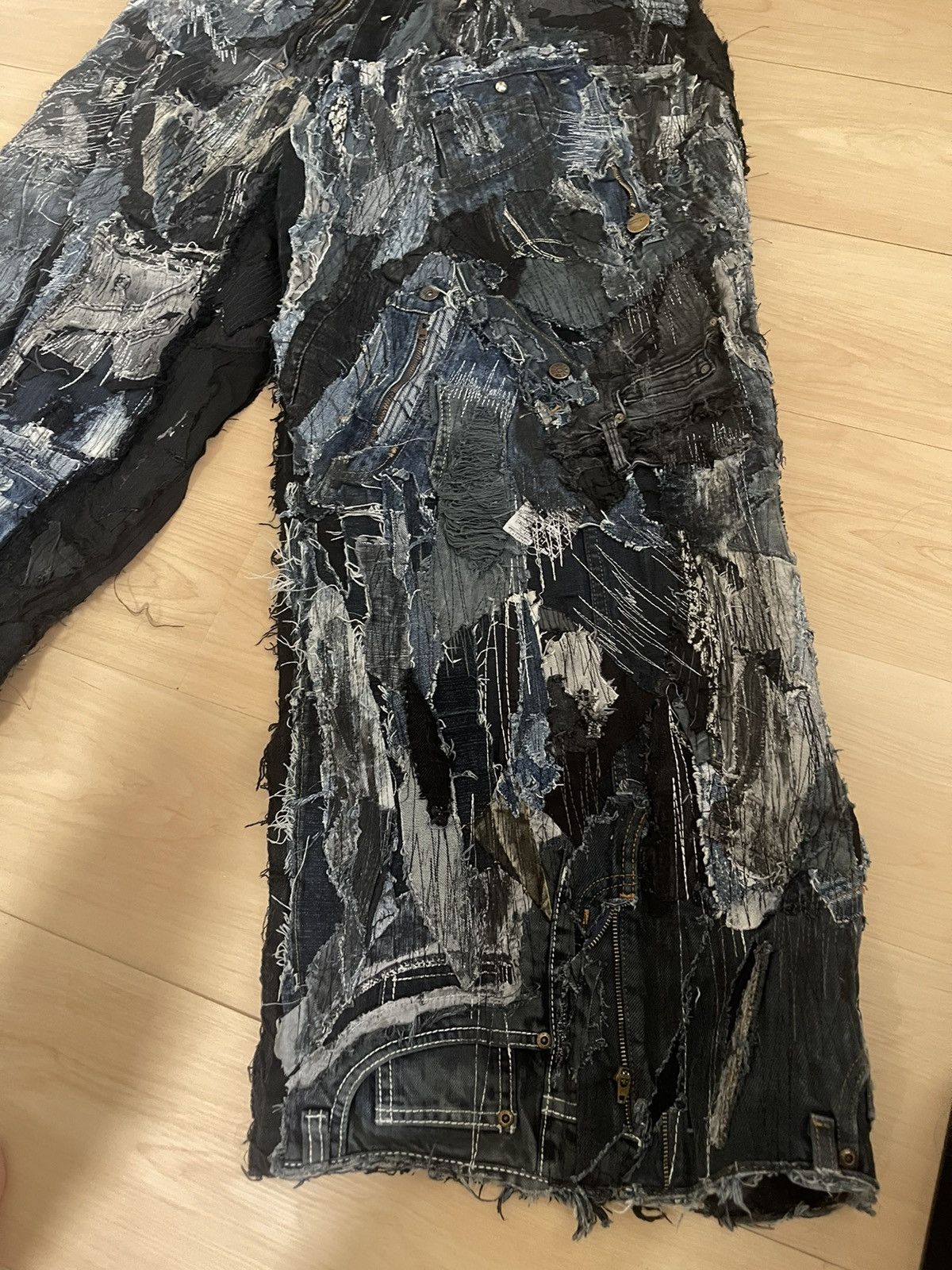 Other Masstak custom denim patchwork jeans Size US 34 / EU 50 - 5 Thumbnail