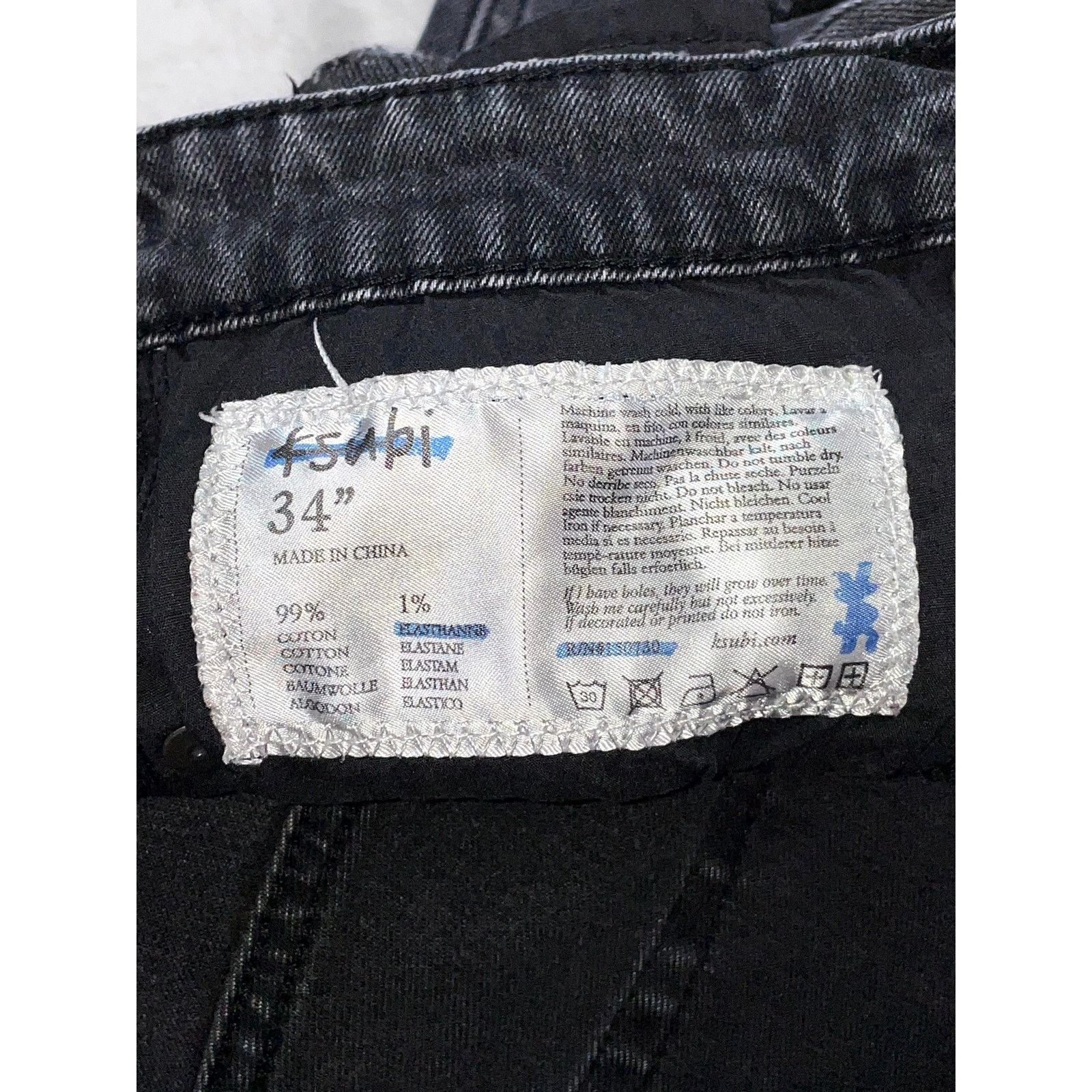 Ksubi Ksubi Ripped Black Jeans Size US 34 / EU 50 - 4 Thumbnail