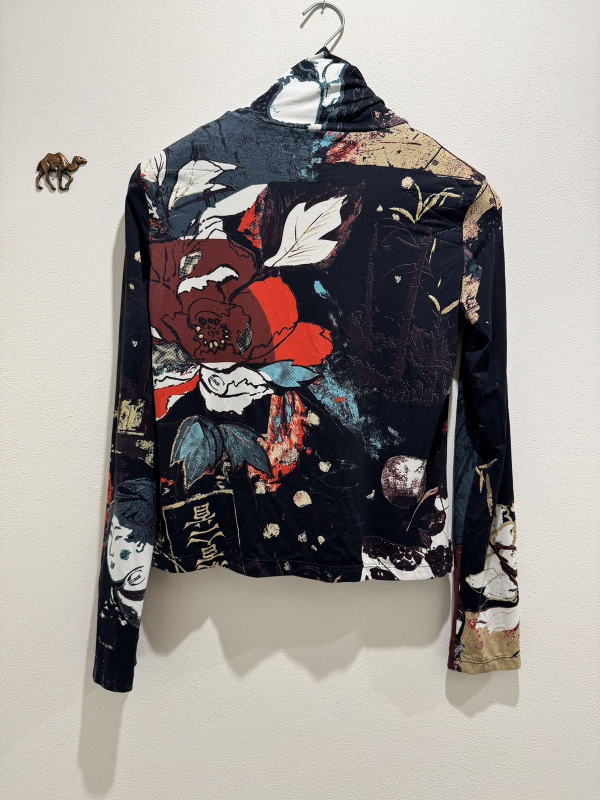 Japanese Brand × Just Cavalli × Vintage Vintage Rare Just Roberto Cavalli Geisha print blouse long Size L / US 10 / IT 46 - 2 Thumbnail