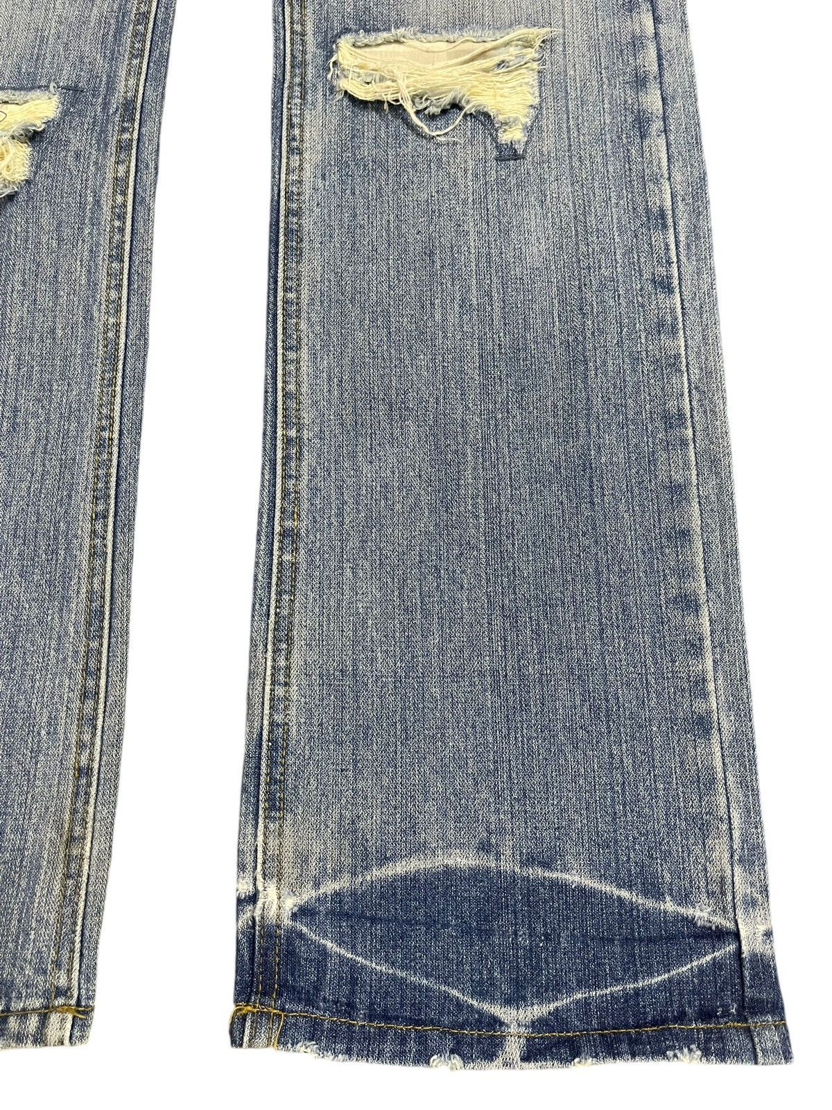 Kapital Vintage Japanese Brand Blue Faded Wash Distress Loose Jeans Size US 34 / EU 50 - 8 Thumbnail