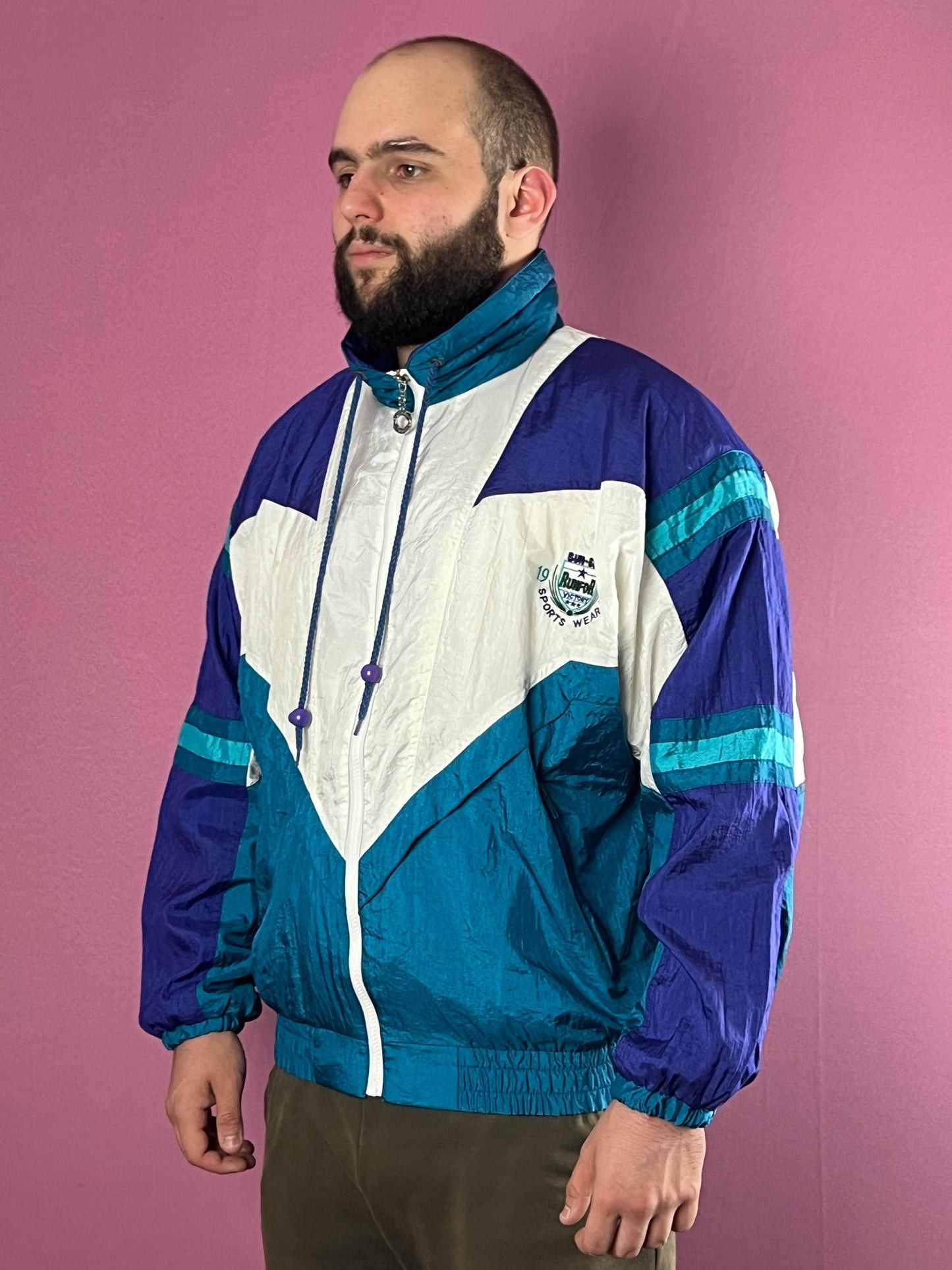 Vintage Sun Set Vintage Men's Retro Running Windbreaker Jacket - L Size US L / EU 52-54 / 3 - 1 Thumbnail