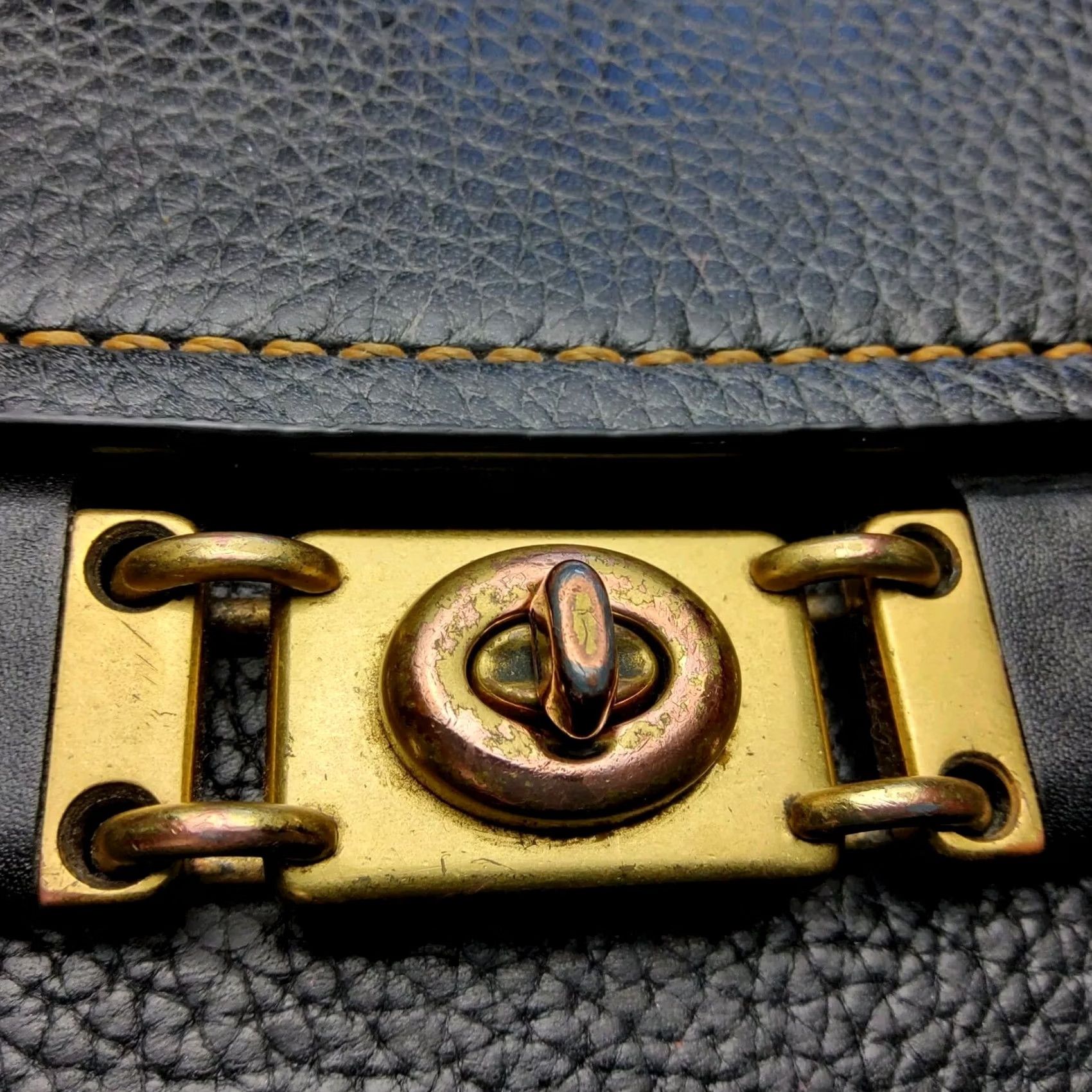 Coach Coach Troupe Crossbody Bag Purse - Black Leather Pebbled 16.5cm x 22cm Small Handbag Womens Vintage: No, 1941 Theme, Brass Hardware Size ONE SIZE - 3 Thumbnail