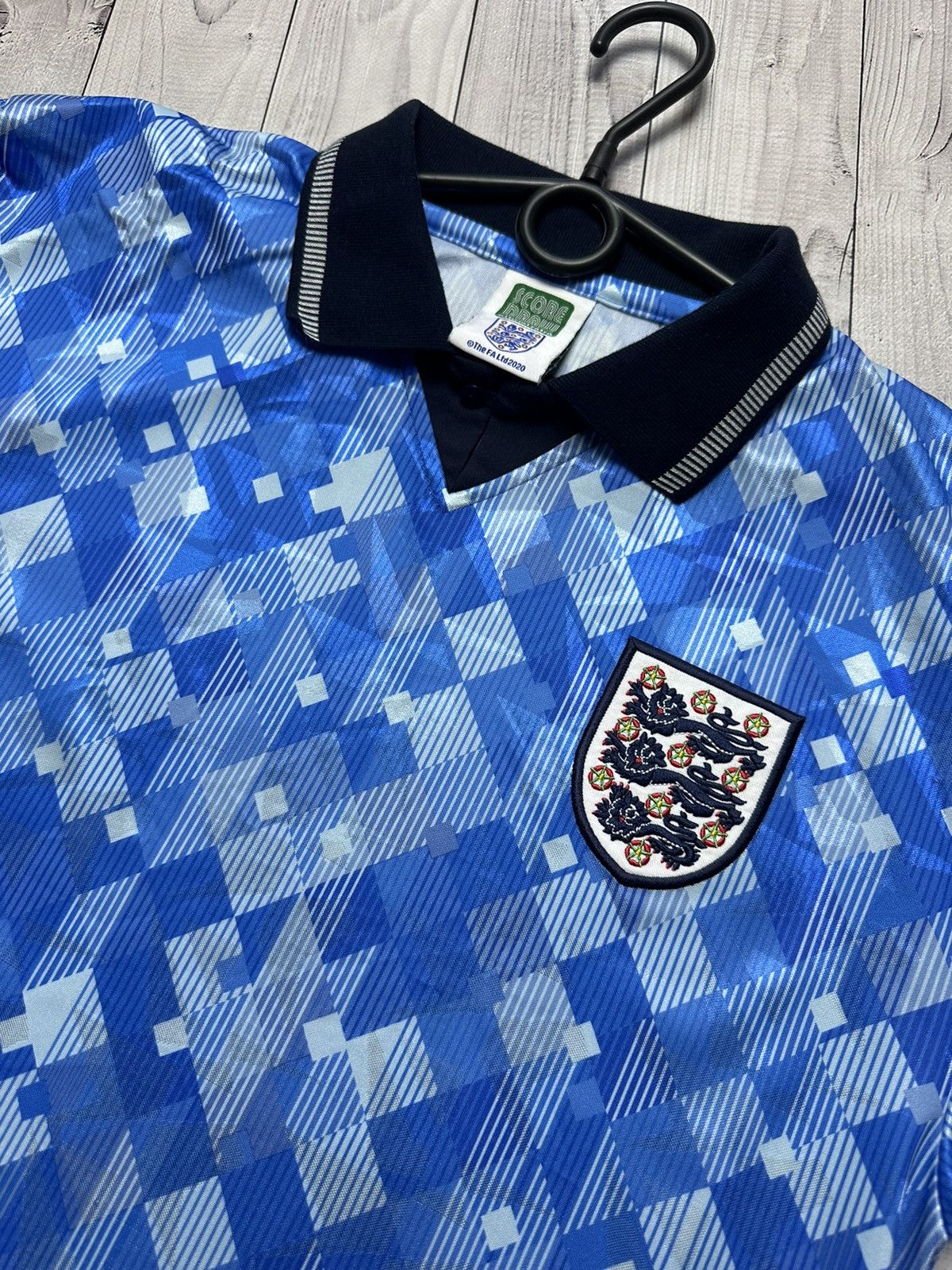 Vintage Vintage England retro soccer jersey size M blue rare Size US M / EU 48-50 / 2 - 3 Thumbnail