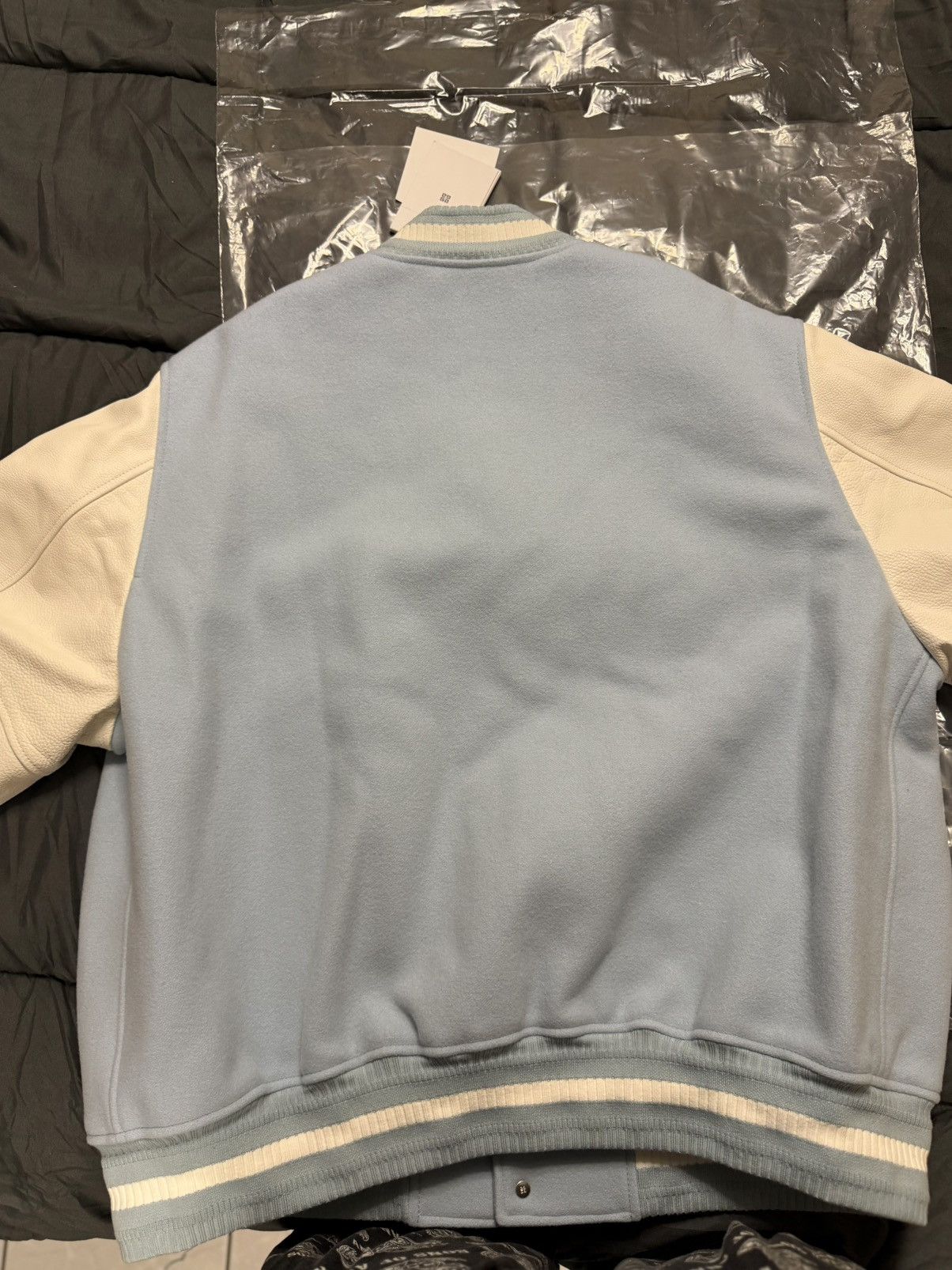 Givenchy Sky Blue Varsity Bomber NEW WITH TAGS Size US XL / EU 56 / 4 - 10 Thumbnail